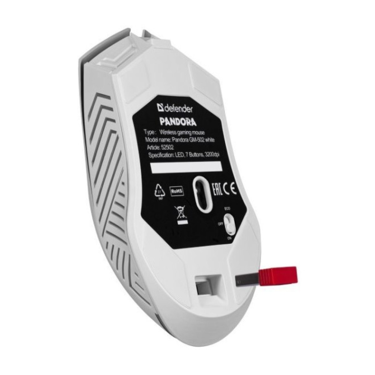 Мишка Defender Pandora GM-502 LED Wireless White (52502) 98_98.jpg - фото 5