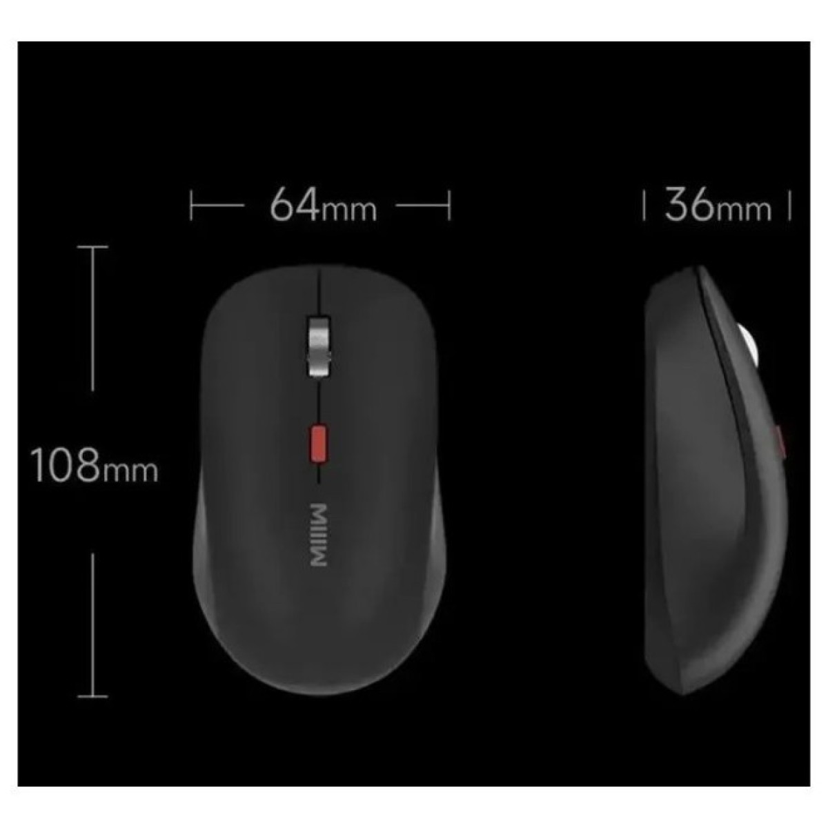 Мишка Xiaomi MiiiW Wireless/Bluetooth Black (MW23M22 Black) 98_98.jpg - фото 3
