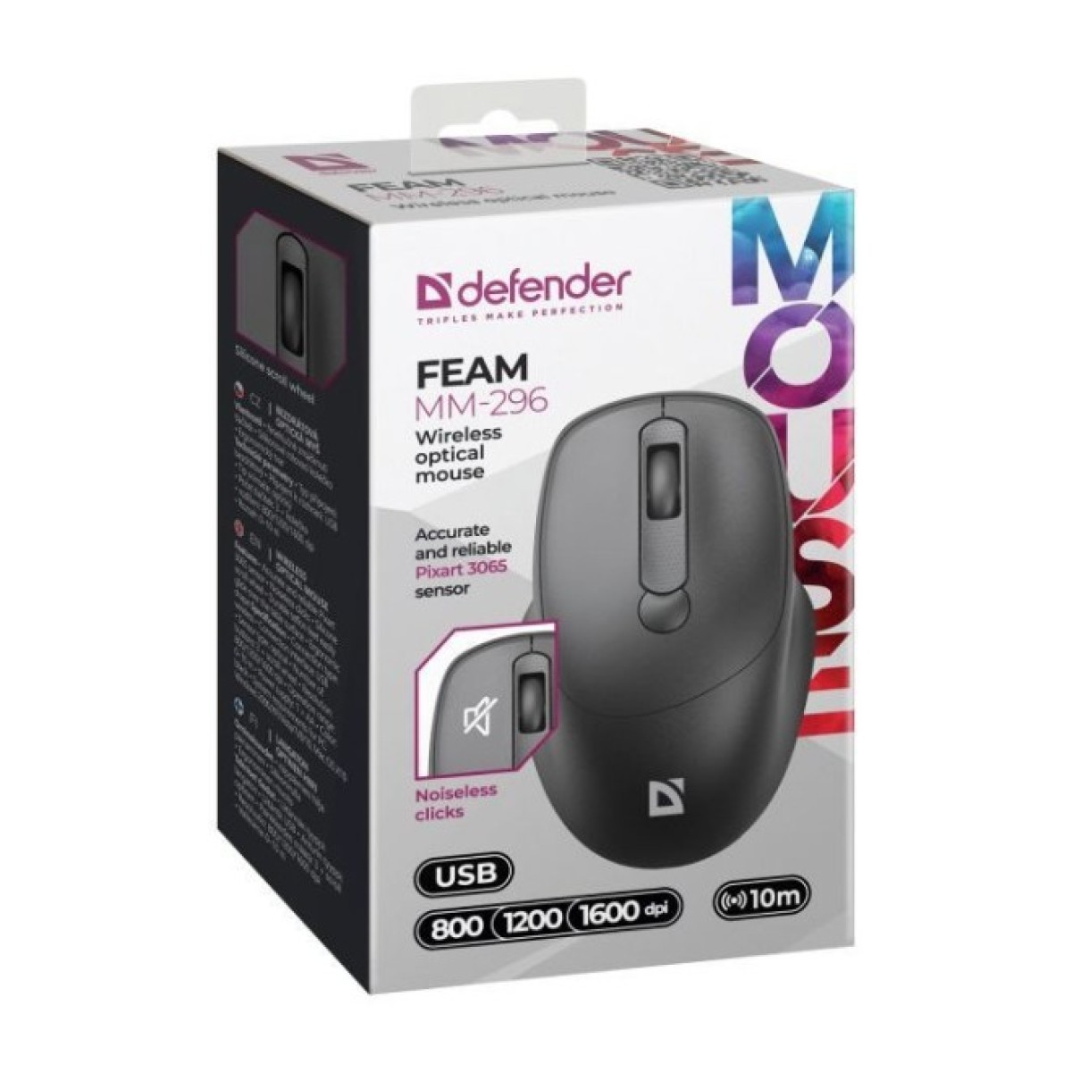 Мишка Defender Feam MM-296 Wireless Black (52296) 98_98.jpg - фото 4