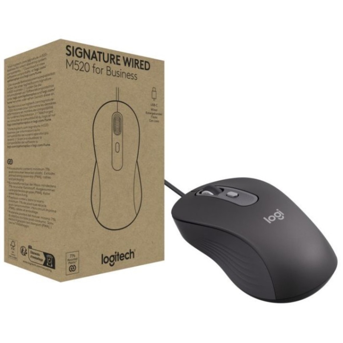 Мишка Logitech Signature M520 for Business USB-C Graphite (910-007511) 98_98.jpg - фото 1