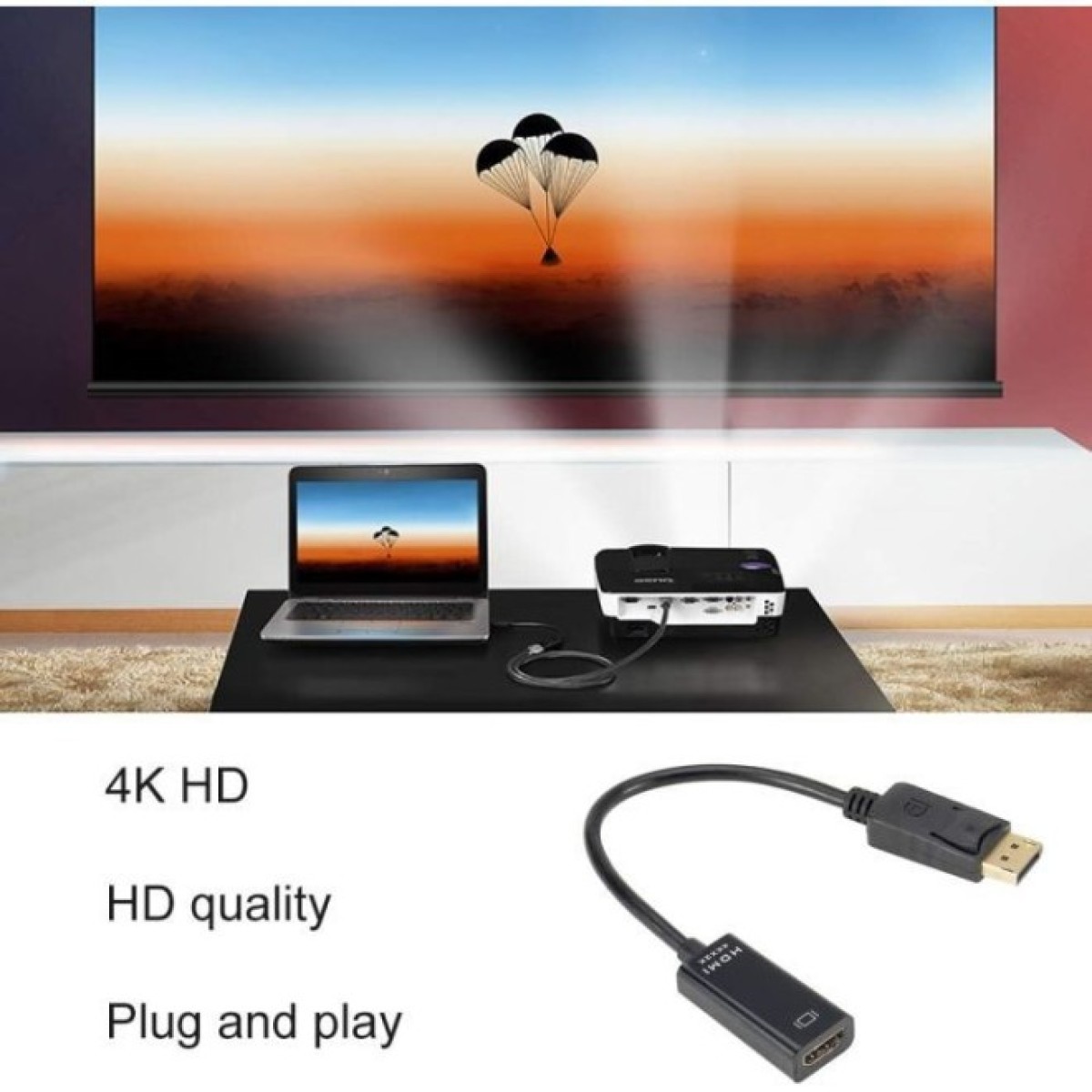 Переходник DisplayPort Male to HDMI 4K Ultra HD Female ST-Lab (U-996-4K) 98_98.jpg - фото 2