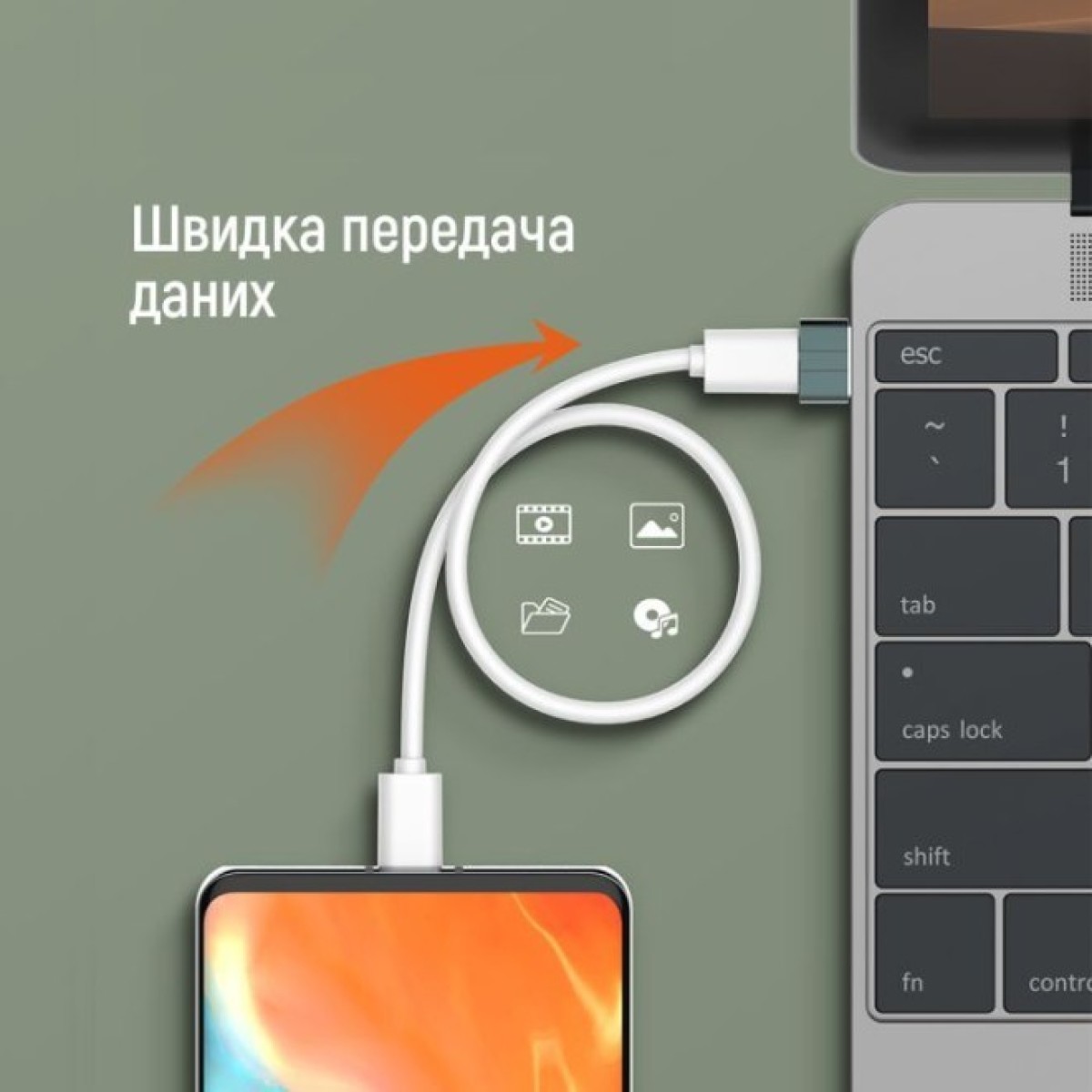 Перехідник USB-C to USB-A ColorWay (CW-AD-CA) 98_98.jpg - фото 4