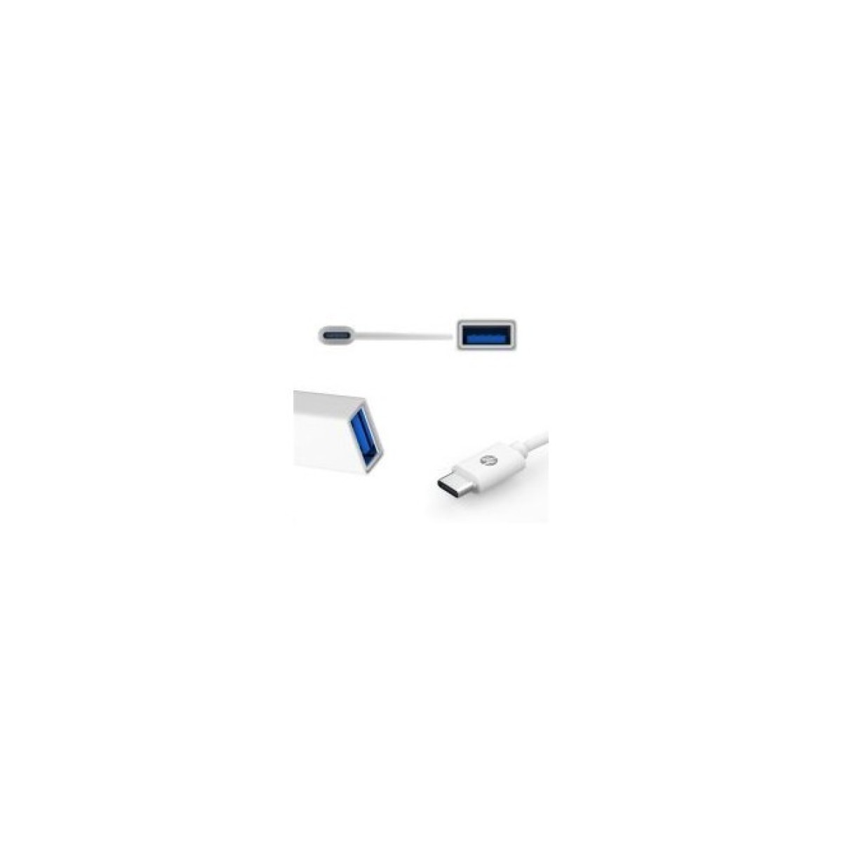 Переходник USB3.1 Type-C to USB (OTG) 0.15m white HP (DHC-TC105) 98_98.jpg - фото 2