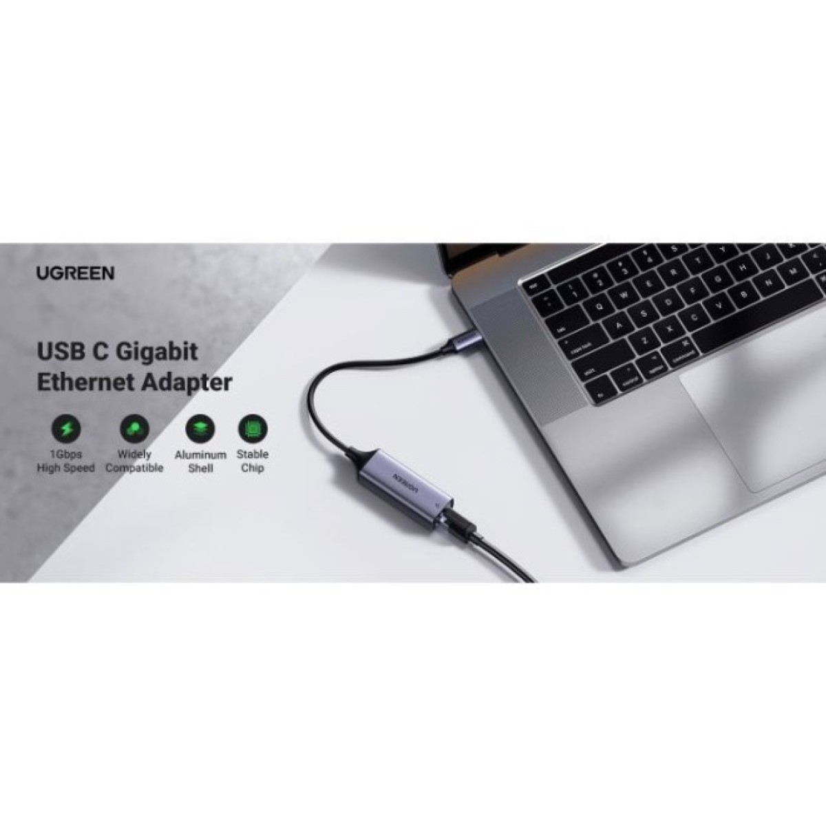 Переходник USB 3.1 Type-C to Ethernet RJ45 1000 Mb CM199 Ugreen (50737) 98_98.jpg - фото 3