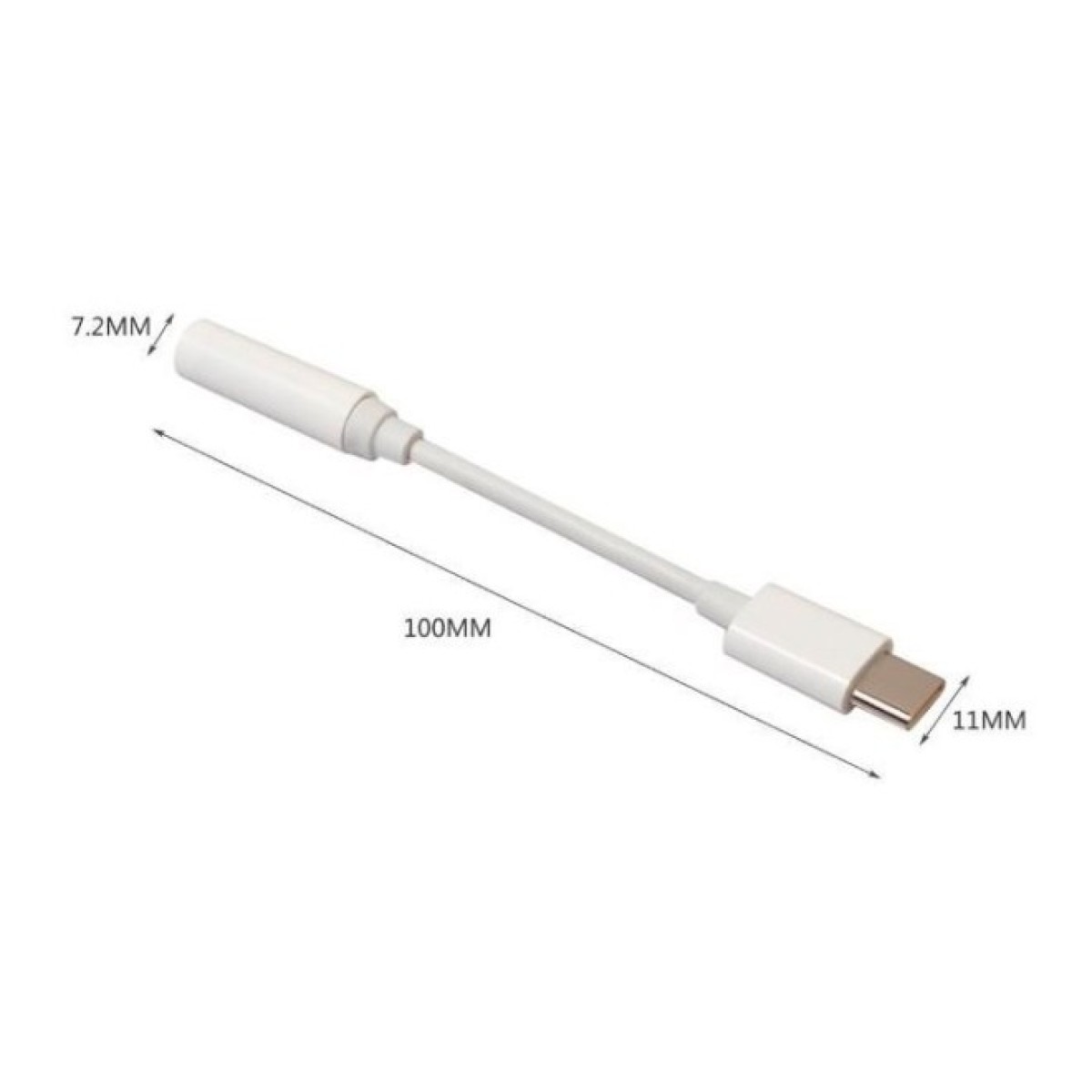 Перехідник Lapara USB Type-C Male - Audio AUX mini jack 3,5 mm Female (LA-Type-C-Audio-3.5mm white) 98_98.jpg - фото 2