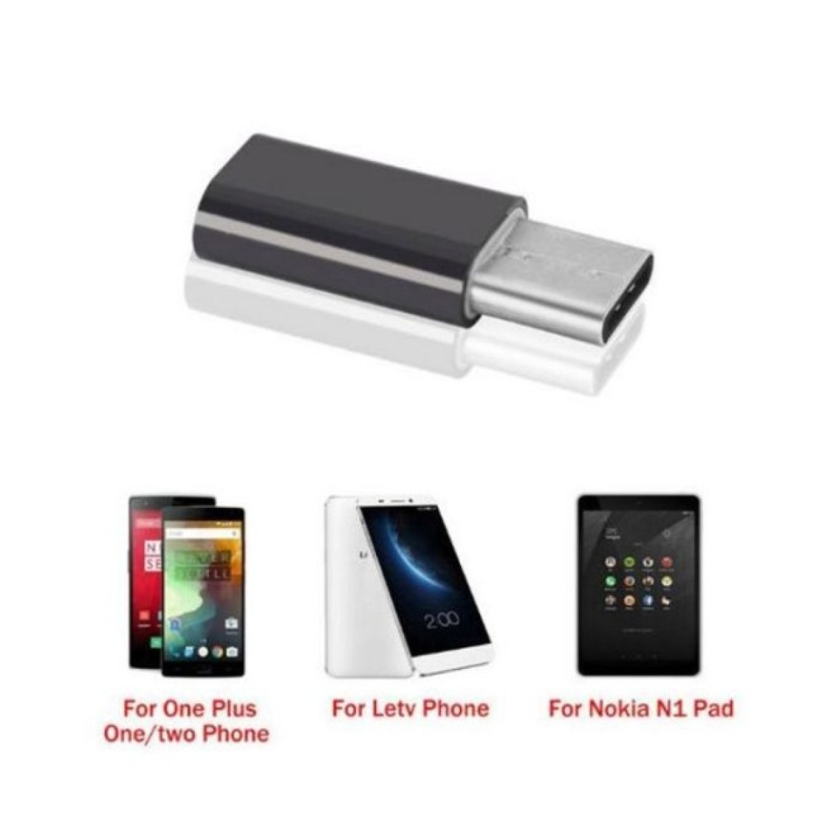 Переходник Type-C to Micro USB Lapara (LA-Type-C-MicroUSB-adaptor black) 98_98.jpg - фото 3