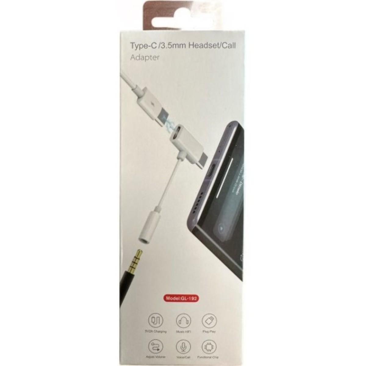 Переходник Type-C to Type-C Jack 3.5mm white AC-202 XoKo (XK-AC-202-WH) 98_98.jpg - фото 2