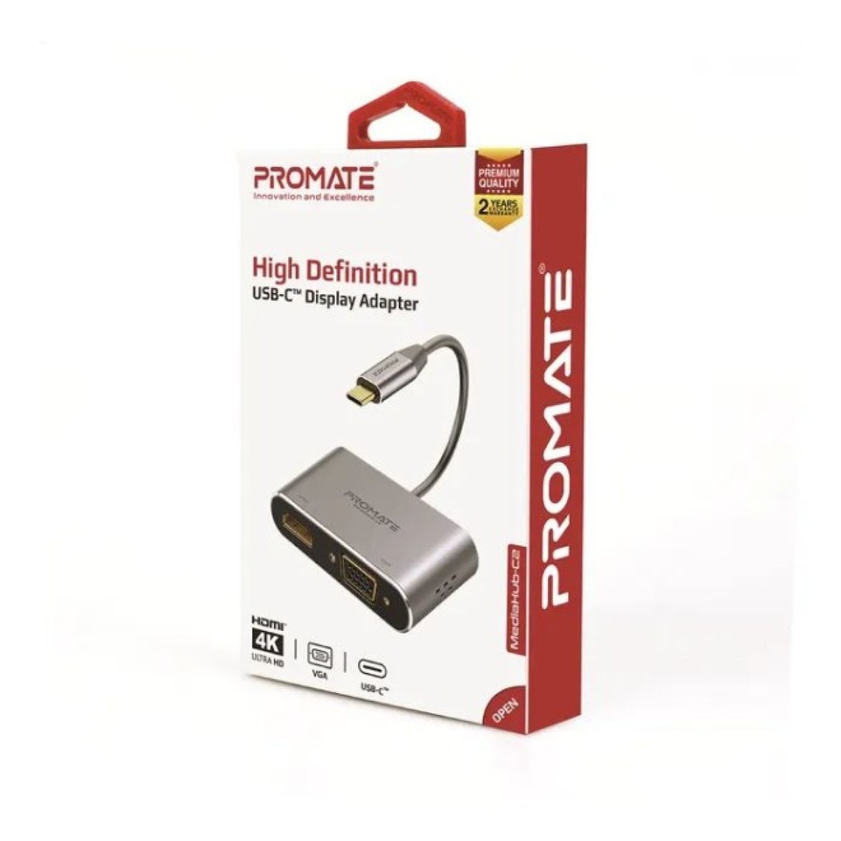 Переходник USB-C to HDMI/VGA mediahub-c2.grey Promate (mediahub-c2.grey) 98_98.jpg - фото 2