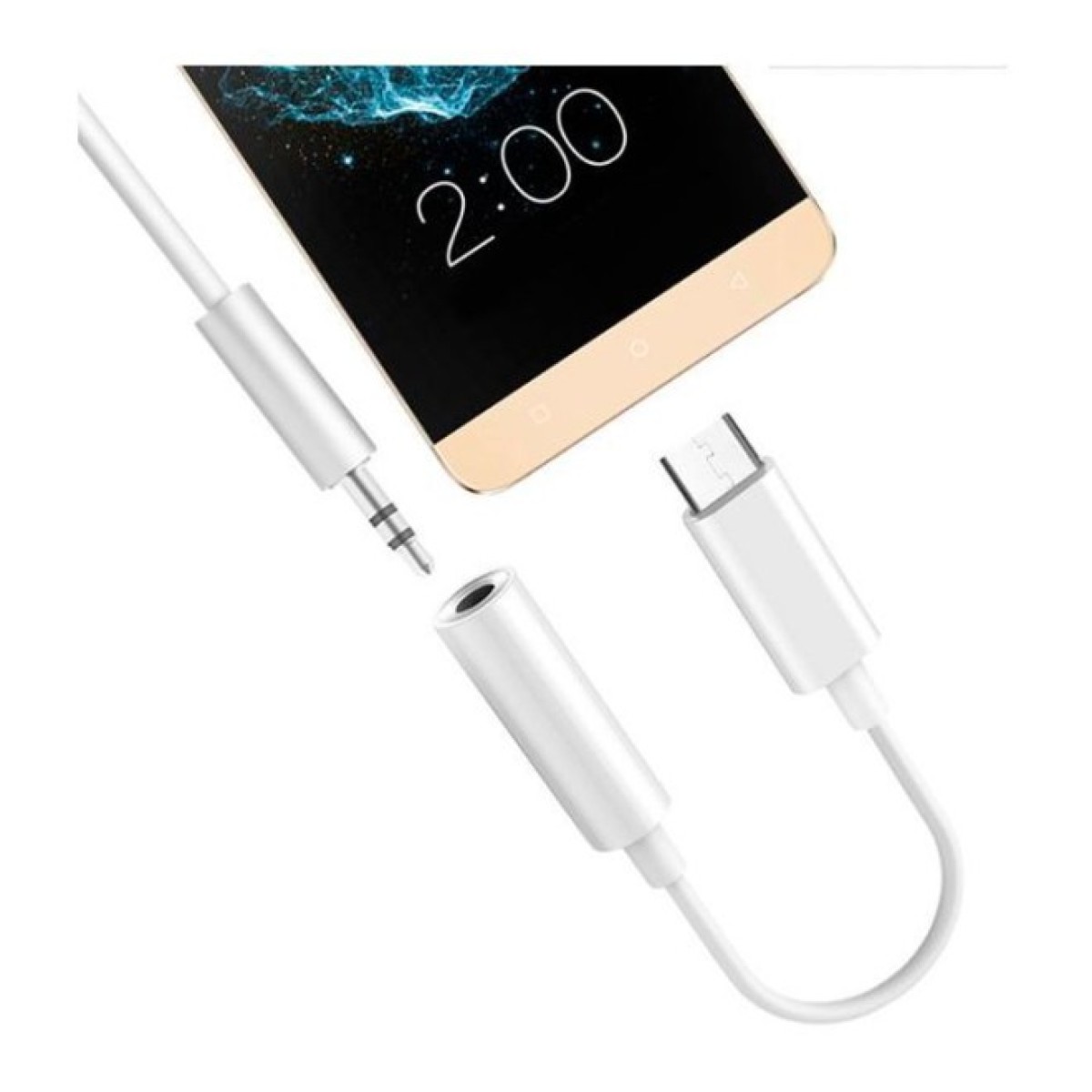 Перехідник Lapara USB Type-C Male - Audio AUX mini jack 3,5 mm Female (LA-Type-C-Audio-3.5mm white) 98_98.jpg - фото 5