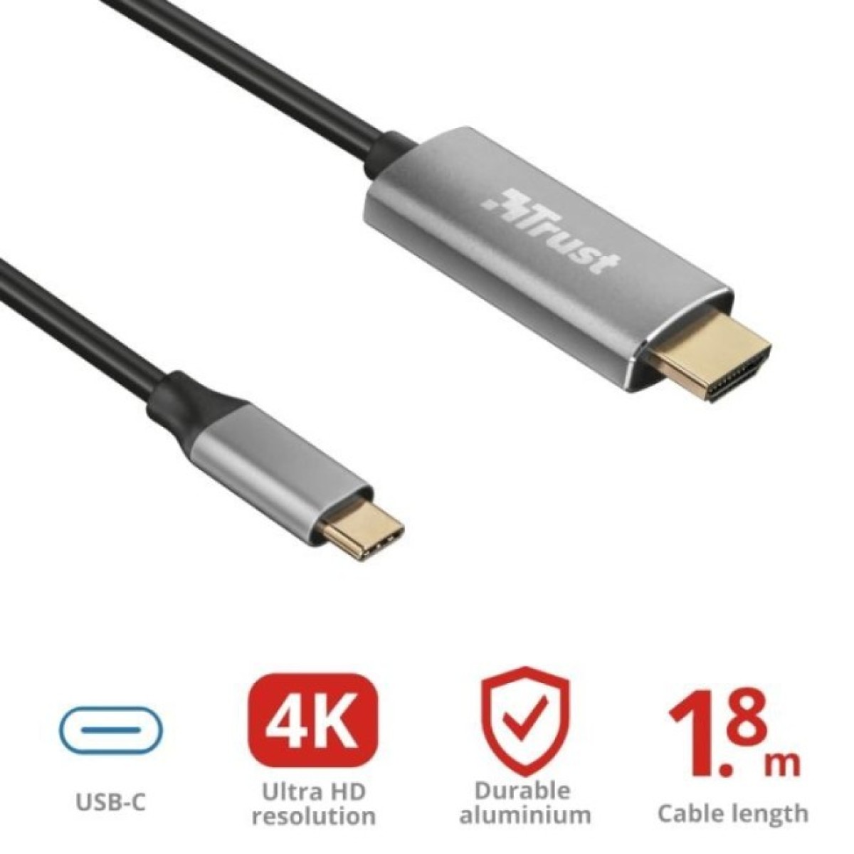 Перехідник Trust Calyx USB-C to HDMI Adapter Cable (23332_TRUST) 98_98.jpg - фото 7