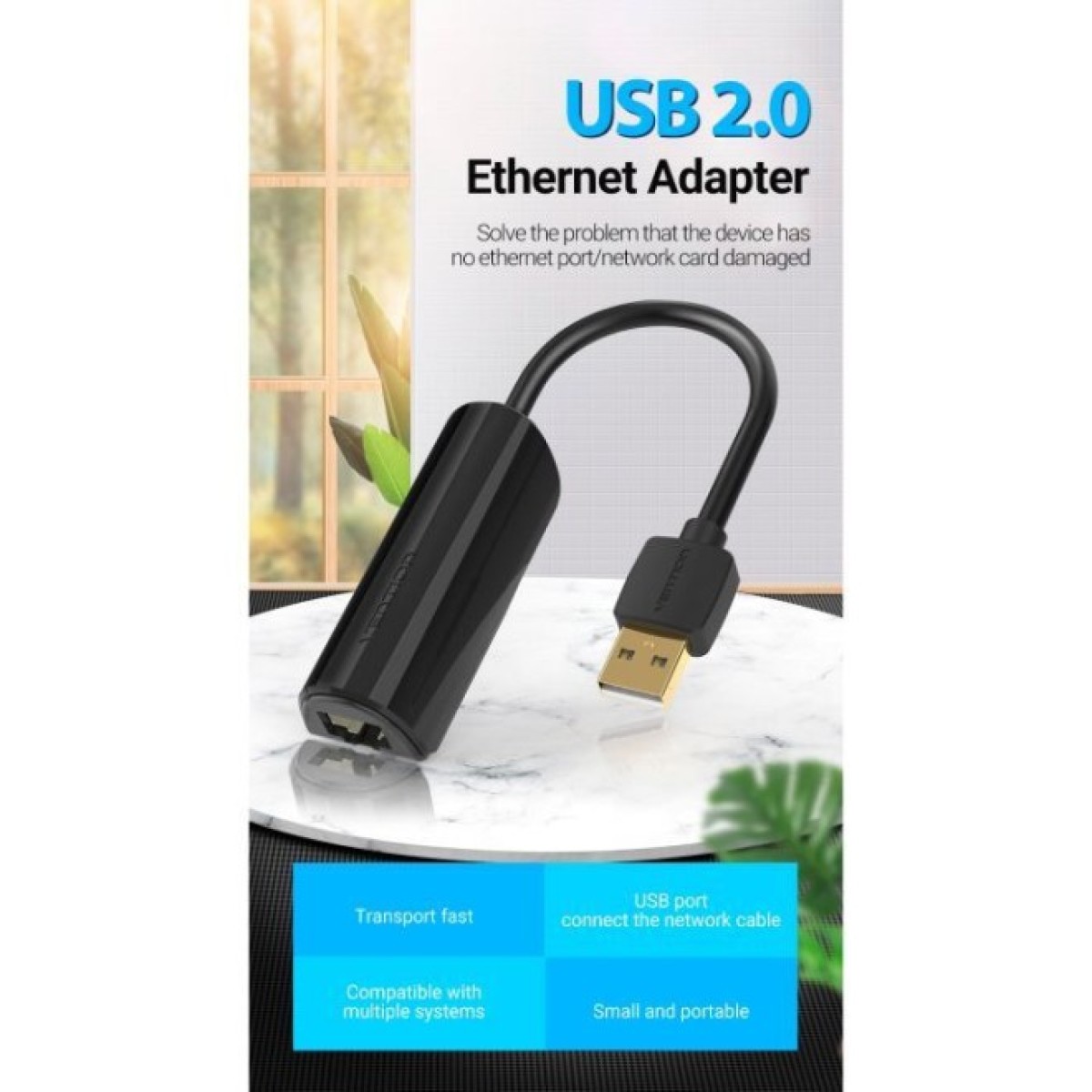 Переходник USB 2.0 to Ethernet RJ45 100Mb Vention (CEGBB) 98_98.jpg - фото 8