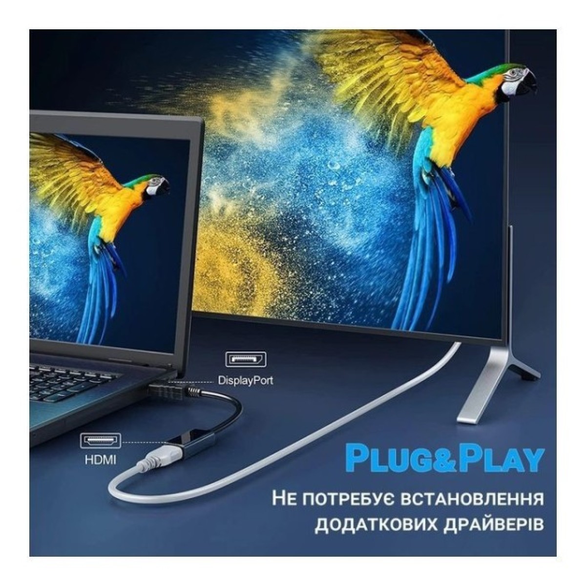 Переходник DisplayPort Male to HDMI 4K Ultra HD Female ST-Lab (U-996-4K) 98_98.jpg - фото 11