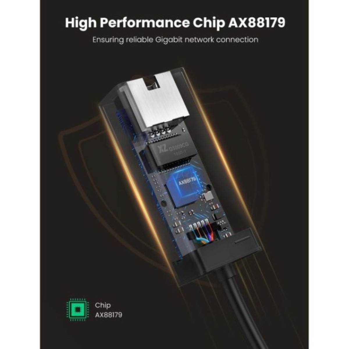 Переходник USB 3.0 to Ethernet RJ45 1000 Mb CR111 Black Ugreen (20256) 98_98.jpg - фото 6