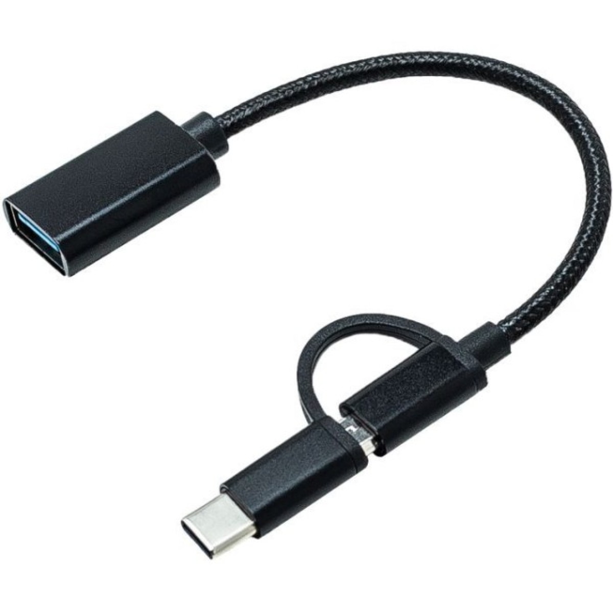 Переходник OTG AC-150 2in1 USB 3.0 - MicroUSB USB Type-C Black XoKo (AC-150-BK) 98_98.jpg - фото 1