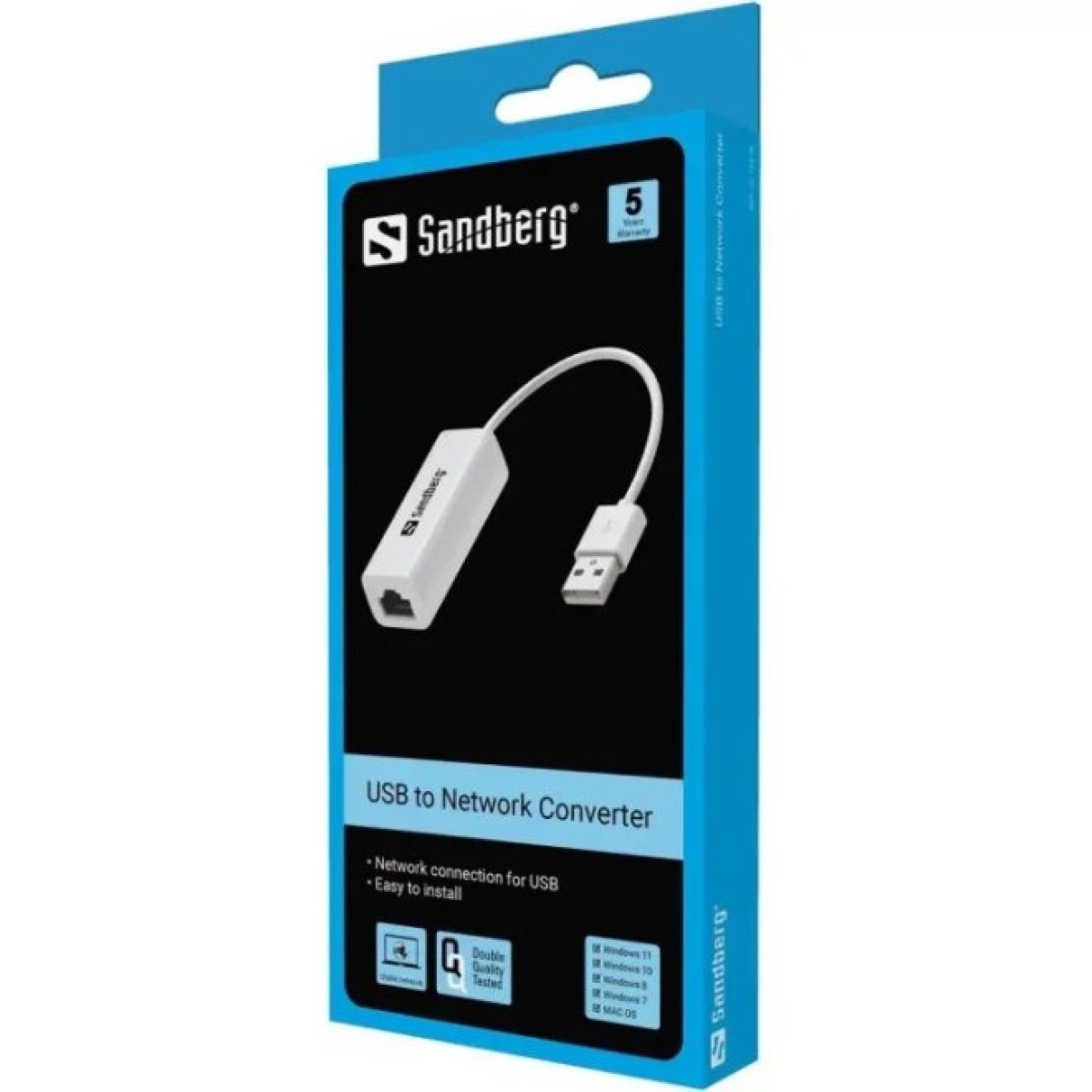 Переходник USB 2.0 Type-A to Ethernet RJ45 100Mb Sandberg (133-78) 98_98.jpg - фото 2