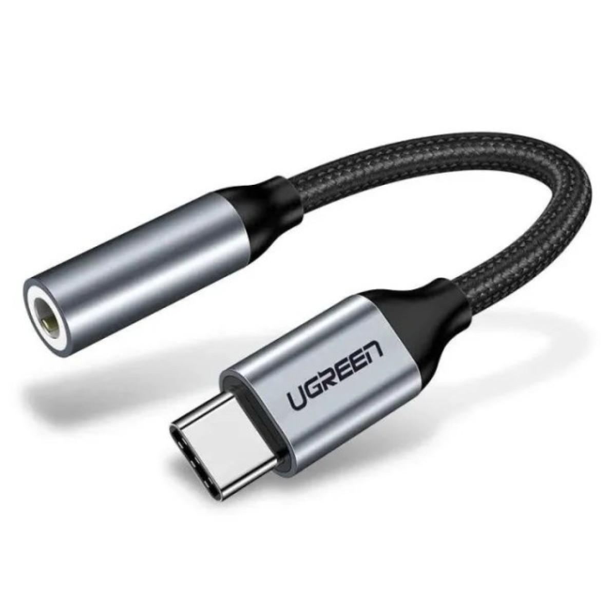 Переходник Ugreen Type-C M to 3.5mm F Audio Adapter 10 сm AV142 (Gray) (30632) 256_256.jpg