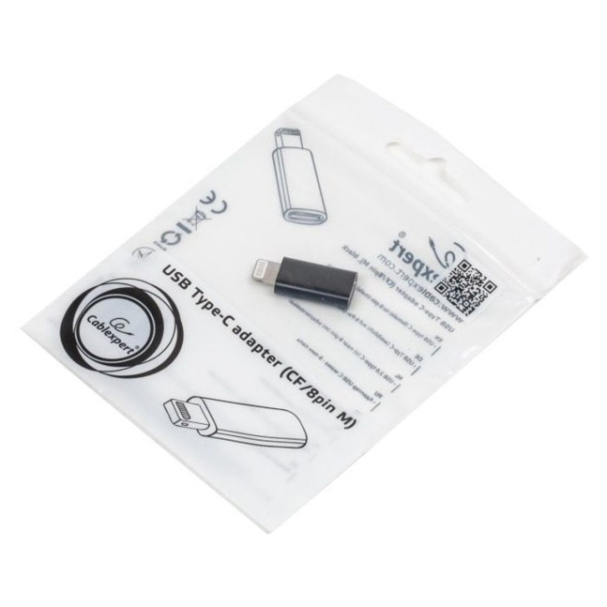 Переходник USB Lightning (Type-C USB розетка) Cablexpert (A-USB-CF8PM-01) 98_98.jpg - фото 3