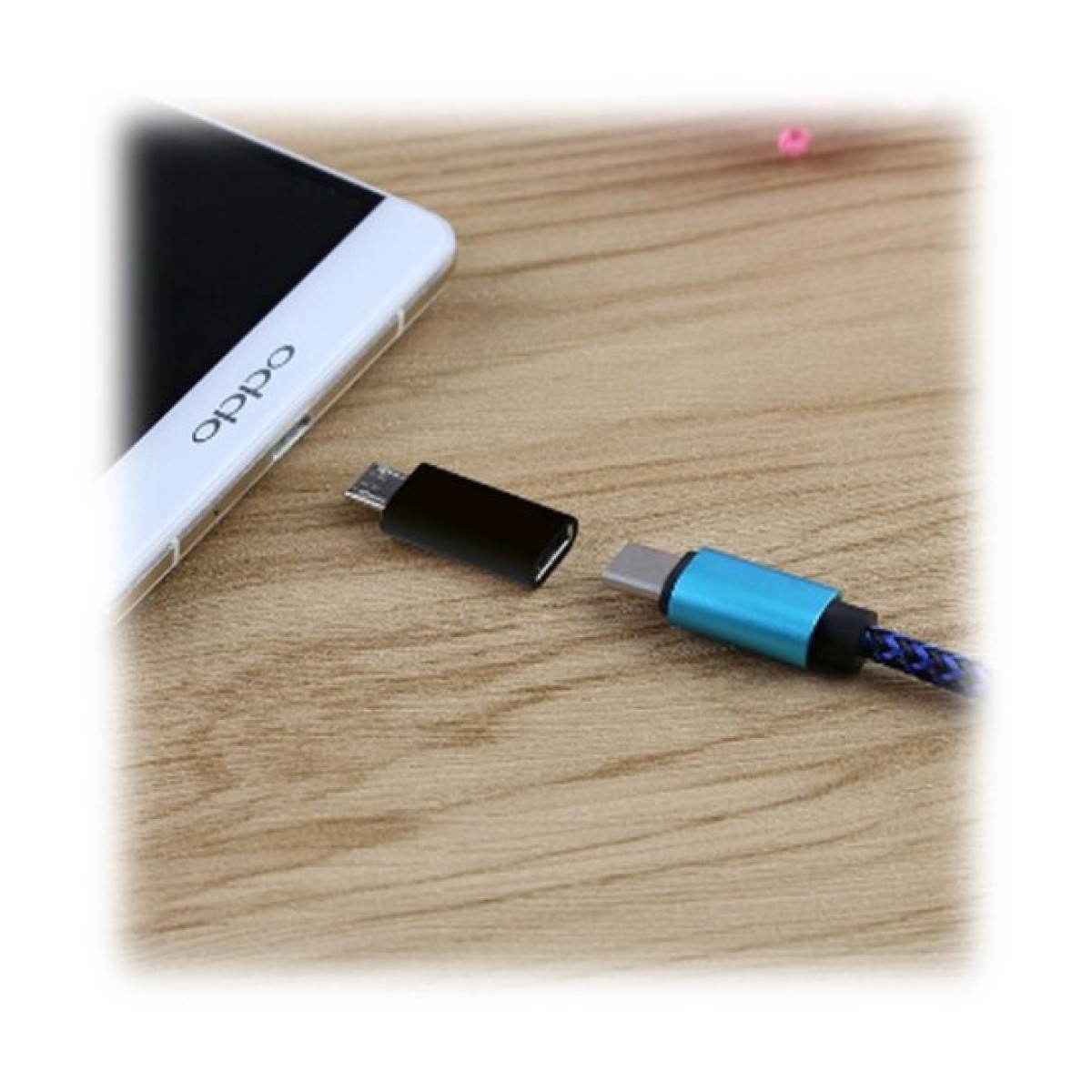 Перехідник Lapara Micro USB Male to USB 3.1 Type-C Female black (LA-MaleMicroUSB-TypeC-Female black) 98_98.jpg - фото 4