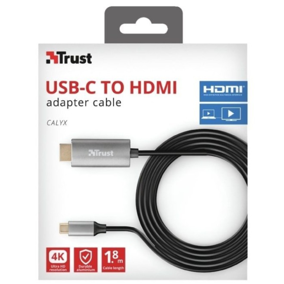 Перехідник Trust Calyx USB-C to HDMI Adapter Cable (23332_TRUST) 98_98.jpg - фото 9
