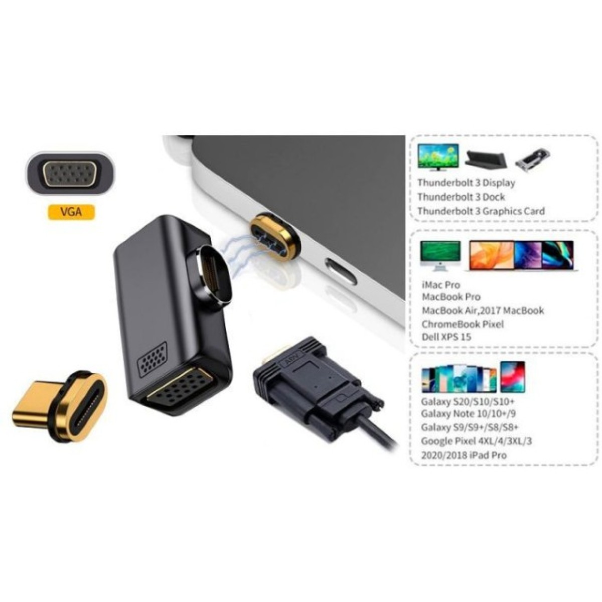 Перехідник USB-C to VGA 1080P60Hz PowerPlant (CA914289) 98_98.jpg - фото 2