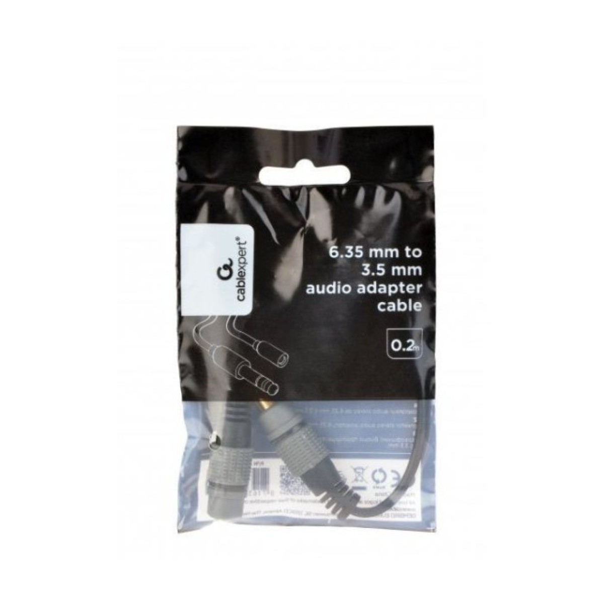 Переходник 6.35мм M / F 3.5 мм Cablexpert (A-63M35F-0.2M) 98_98.jpg - фото 2