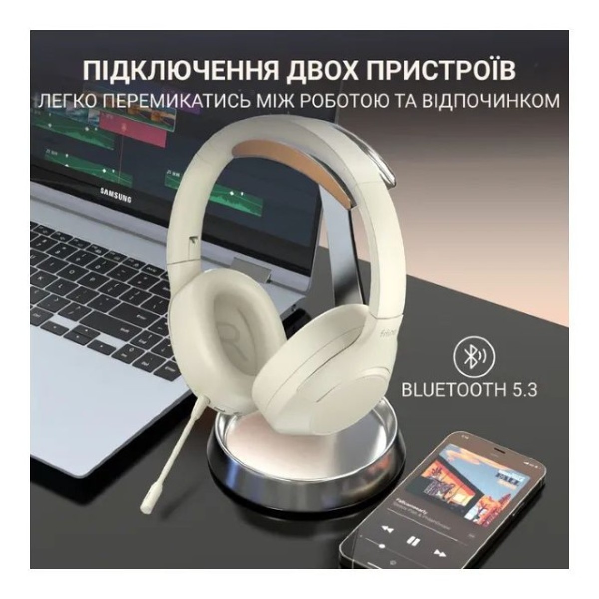 Наушники Fifine X3W Wireless White (X3W) 98_98.jpg - фото 9