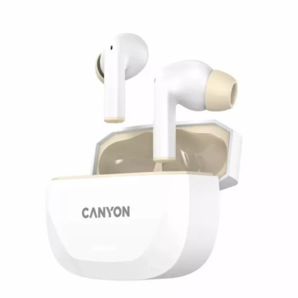 Наушники Canyon Hexagon 7 TWS ANC+ENC Wireless Charge White/Beige (CNS-TWS7WB) 98_98.jpg - фото 7