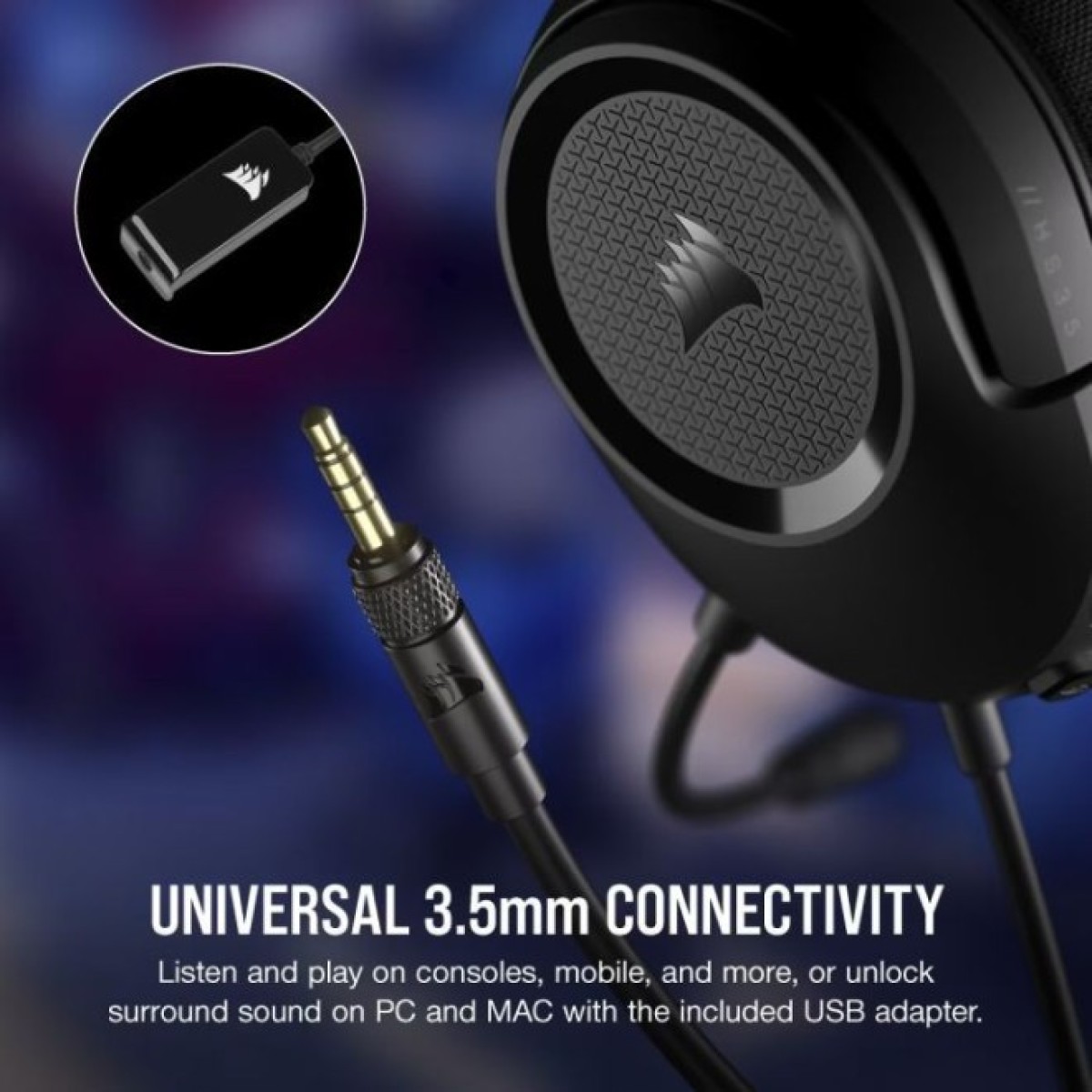 Наушники Corsair HS35 Surround v2 Multiplatform Gaming Carbon (CA-9011386-EU) 98_98.jpg - фото 6