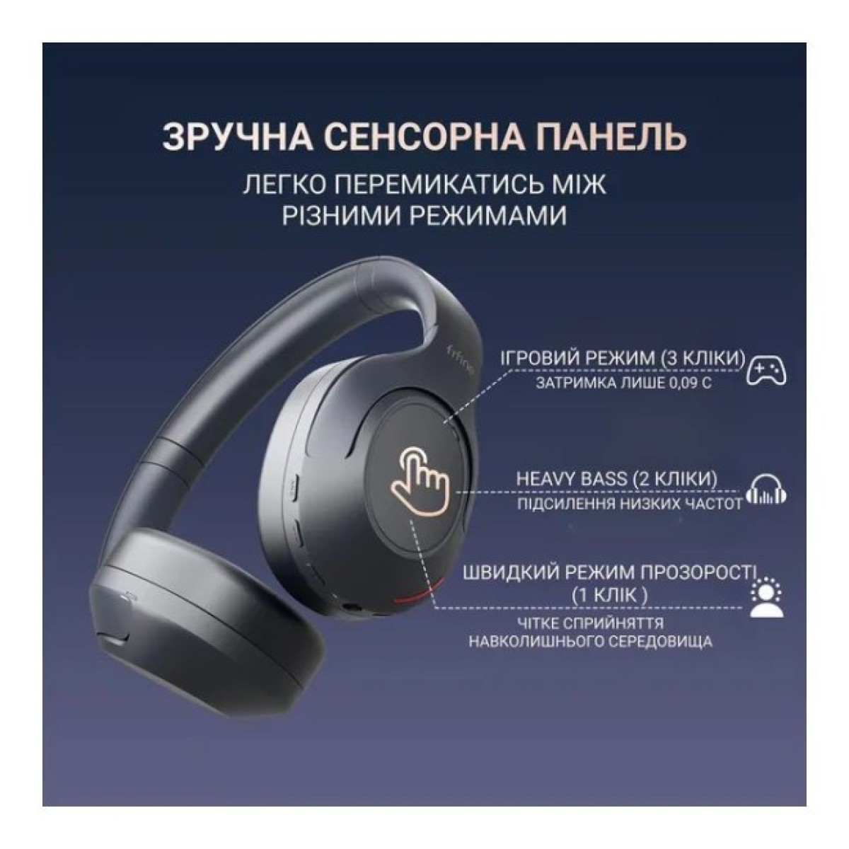 Навушники Fifine X3 Wireless Black (X3) 98_98.jpg - фото 5
