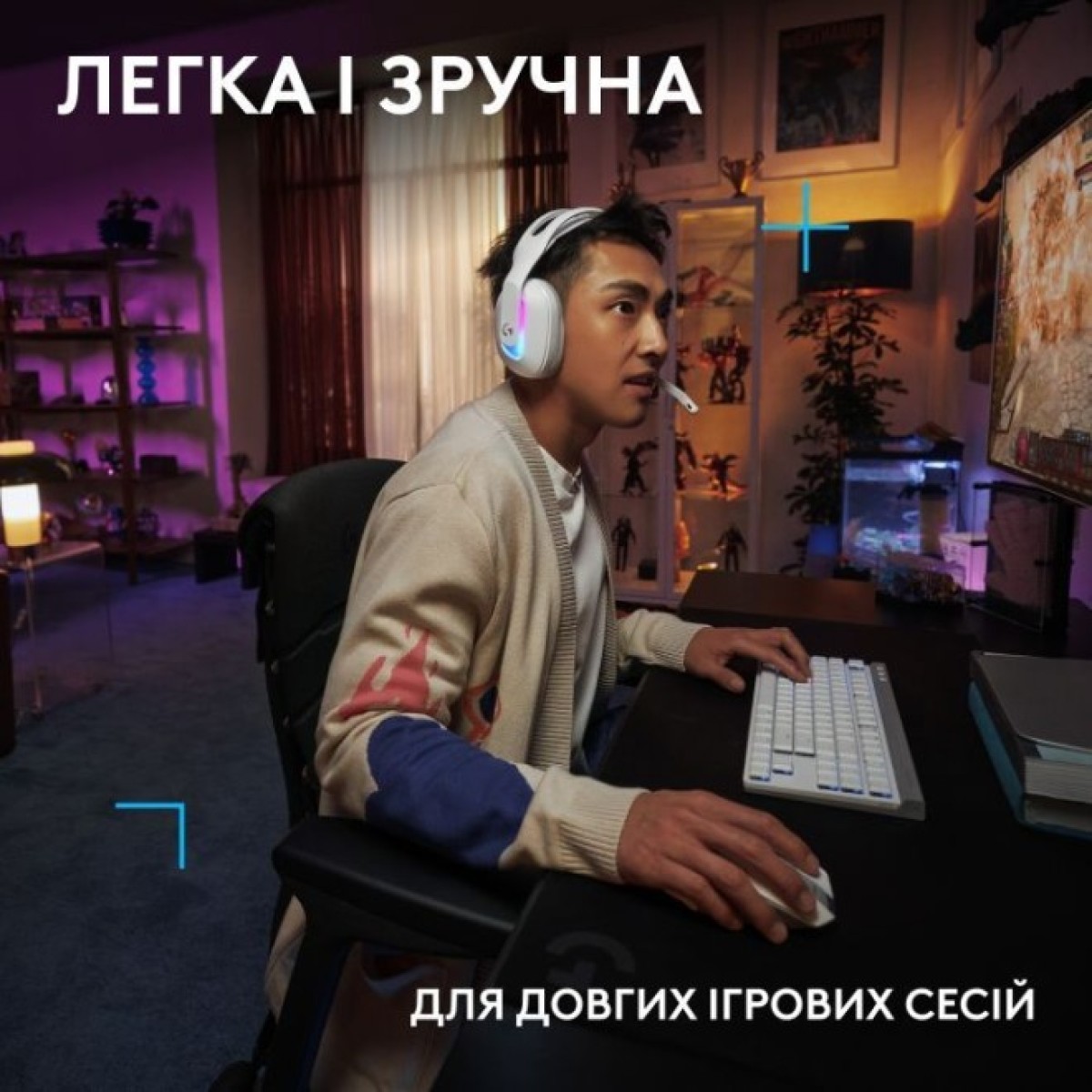 Наушники Logitech G522 Lightspeed Wireless Gaming Headset White (981-001550) 98_98.jpg - фото 5