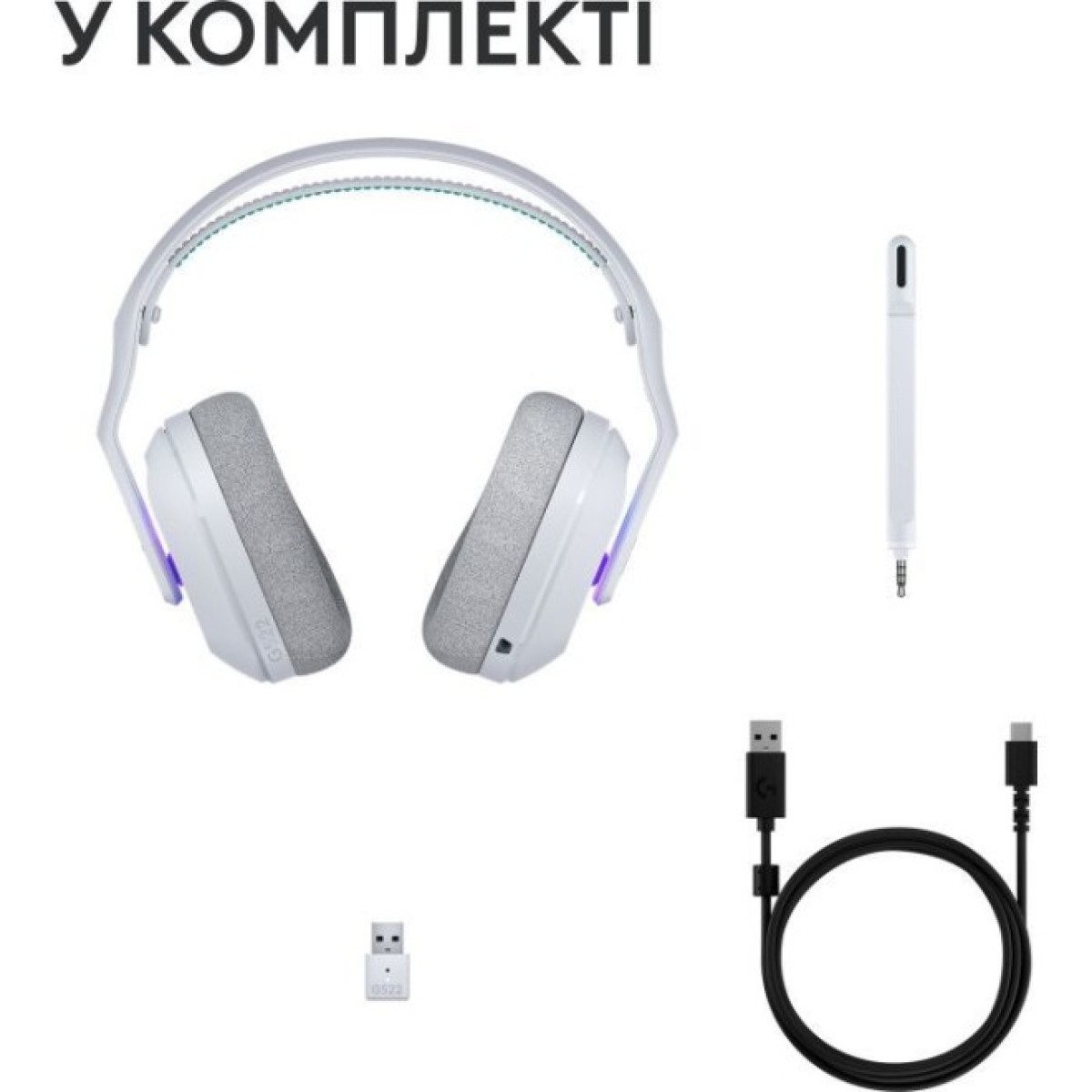 Наушники Logitech G522 Lightspeed Wireless Gaming Headset White (981-001550) 98_98.jpg - фото 7