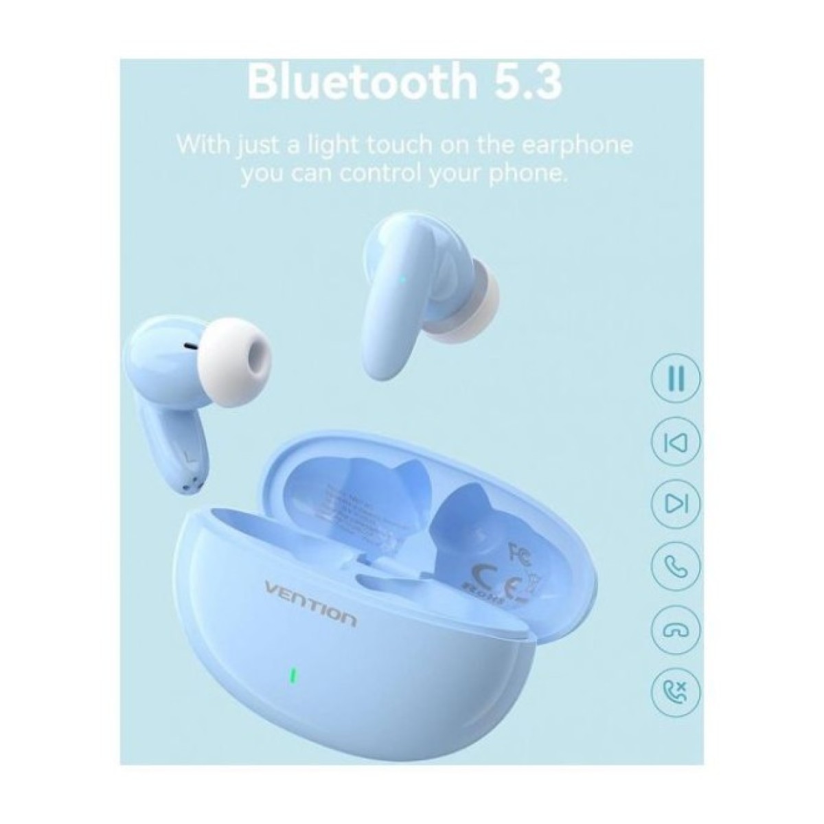 Навушники Vention Elf Earbuds E01 Blue (NBFS0) 98_98.jpg - фото 11
