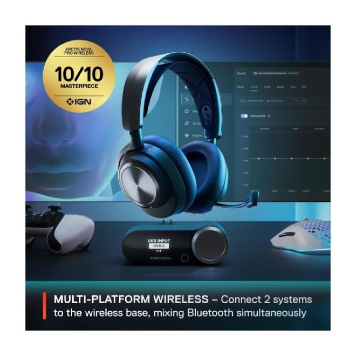 Наушники SteelSeries Arctis Nova Pro Wireless P PS/PC/SW/MAC/MOB Black (61522) 98_98.jpg - фото 6