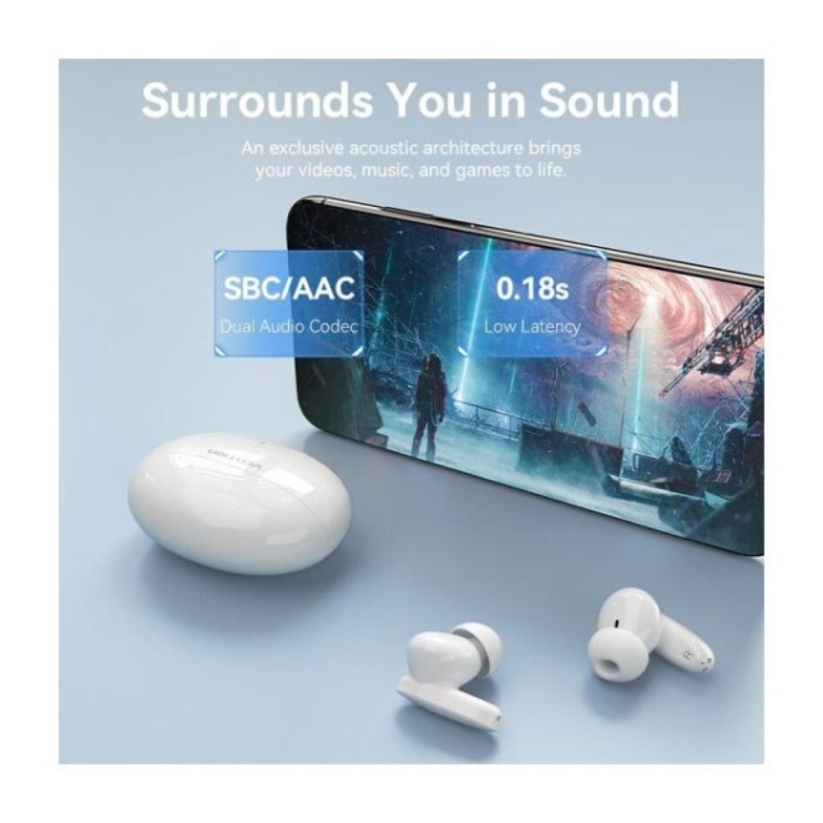 Наушники Vention Elf Earbuds E01 White (NBFW0) 98_98.jpg - фото 4