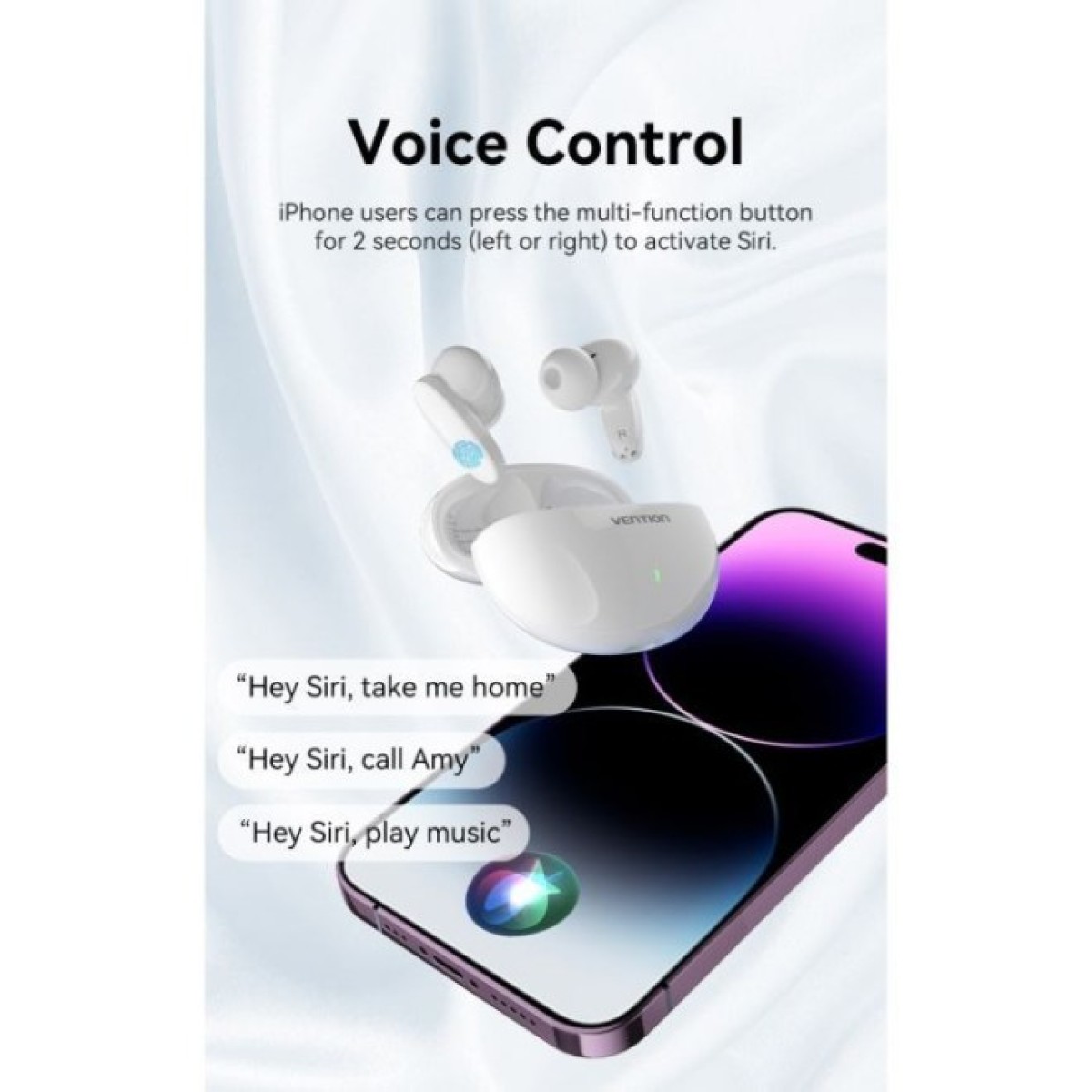 Наушники Vention Elf Earbuds E01 White (NBFW0) 98_98.jpg - фото 7