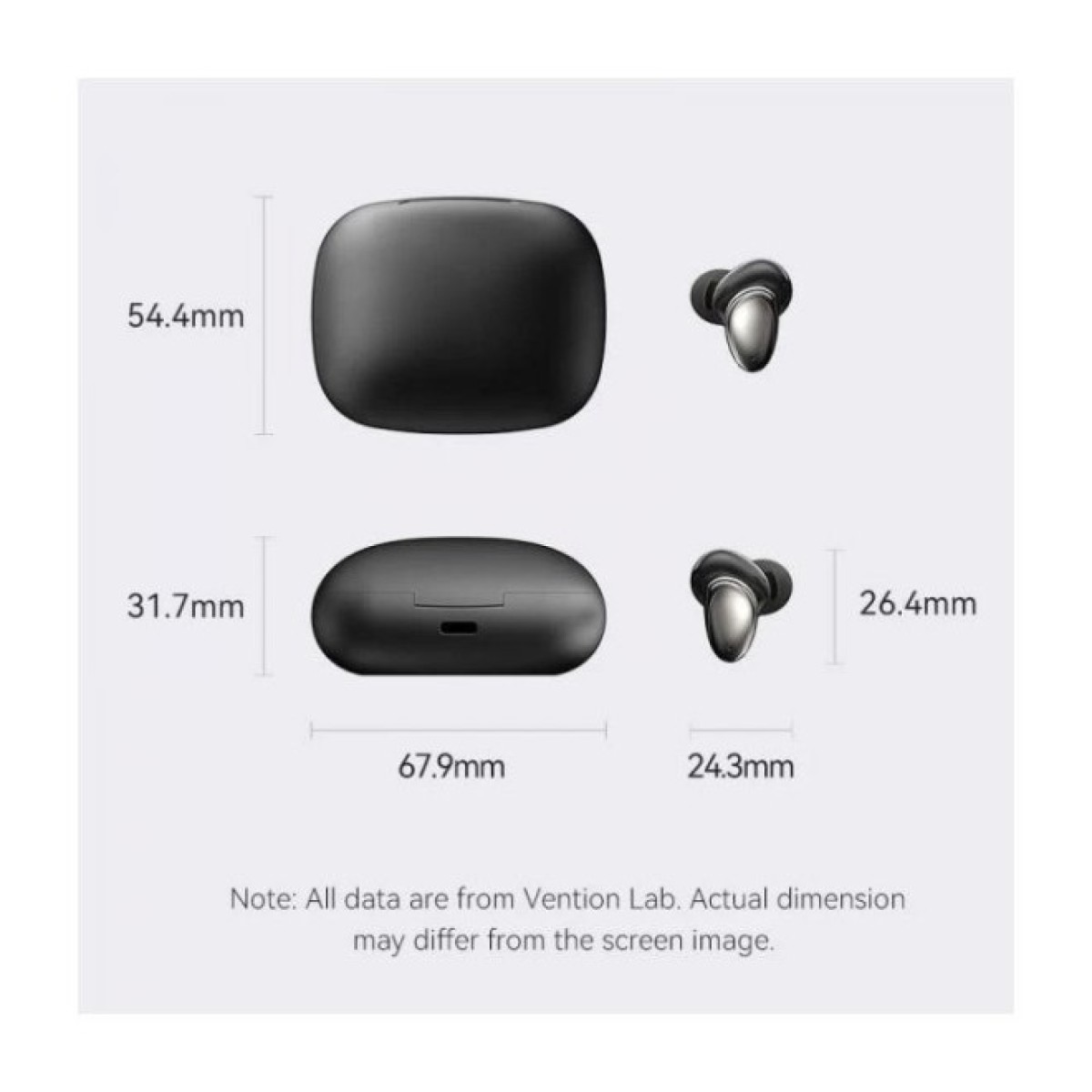 Навушники Vention Tiny Earbuds T13 Black (NBNB0) 98_98.jpg - фото 4