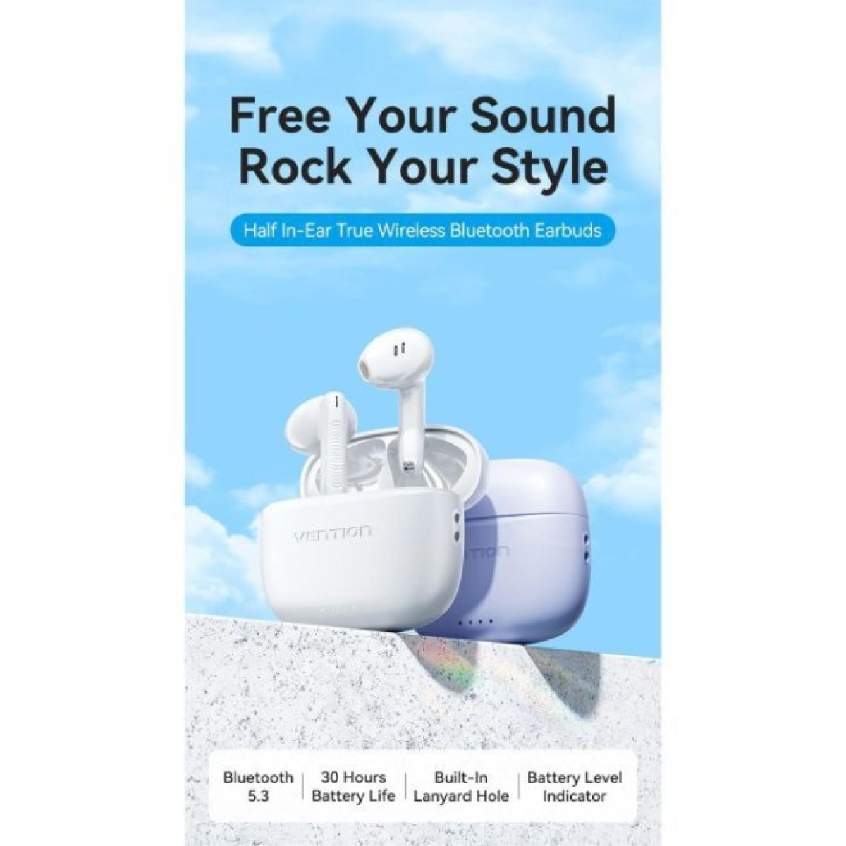 Наушники Vention Elf Earbuds E03 White (NBHW0) 98_98.jpg - фото 6