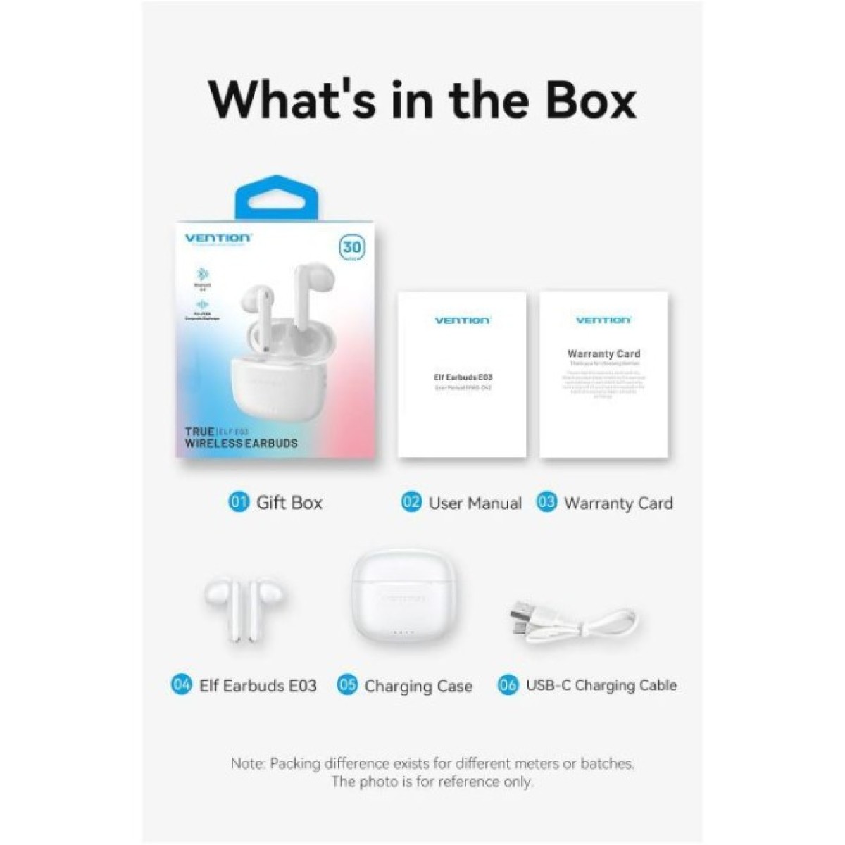 Наушники Vention Elf Earbuds E03 White (NBHW0) 98_98.jpg - фото 7