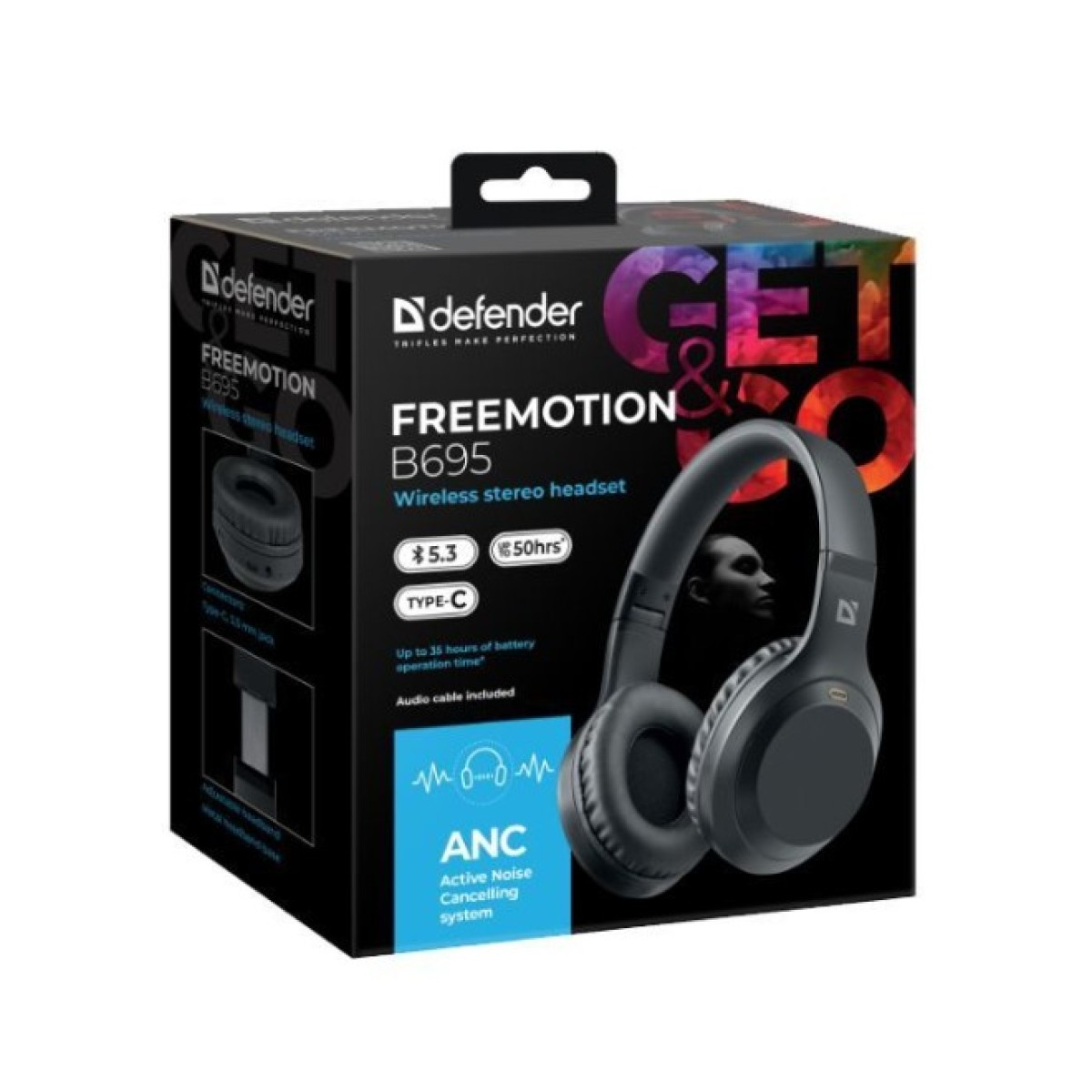 Наушники Defender FreeMotion B695 Bluetooth ANC Black (63695) 98_98.jpg - фото 3