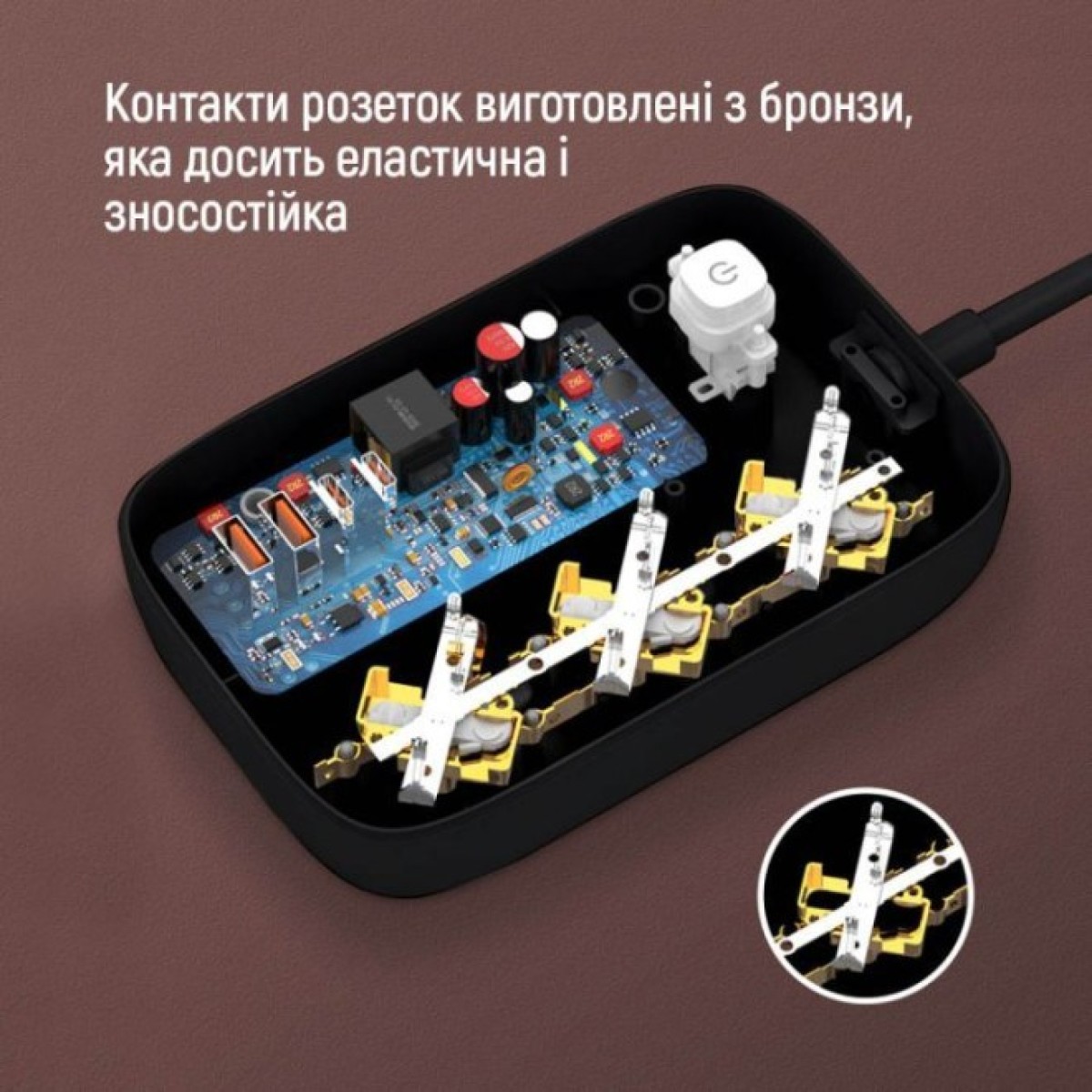 Мережевий фільтр живлення ColorWay CW-CHE34PDB 3 роз/4USB GaN3 Pro (CW-CHE34PDB) 98_98.jpg - фото 2