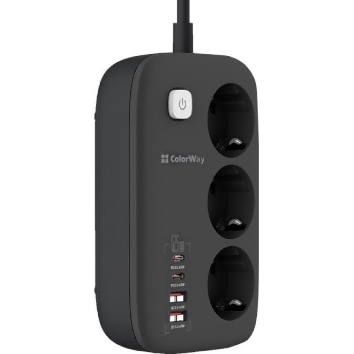 Мережевий фільтр живлення ColorWay CW-CHE34PDB 3 роз/4USB GaN3 Pro (CW-CHE34PDB) 98_98.jpg - фото 3