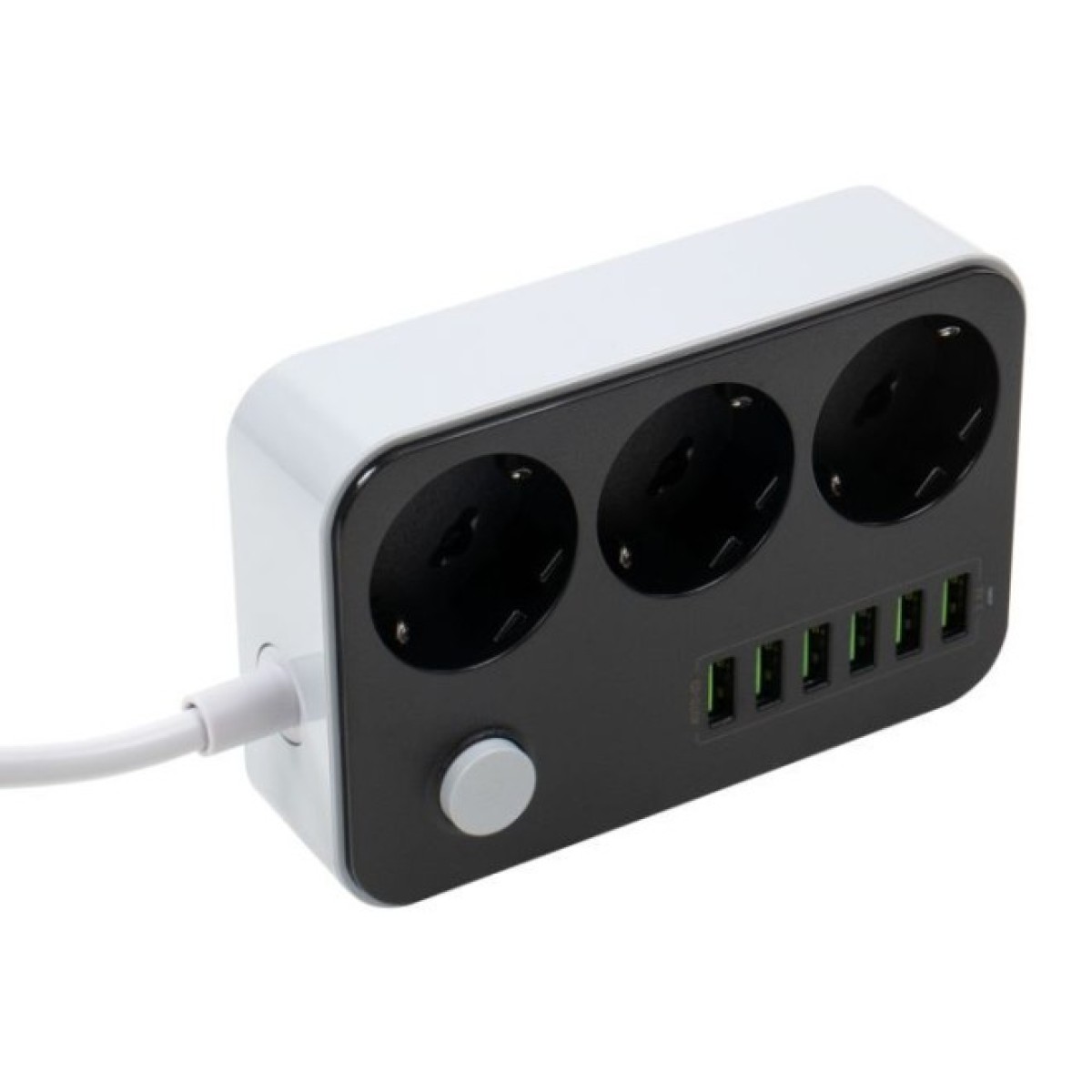 Мережевий фільтр живлення ColorWay CW-CHЕ36B, 3 розетки/6USB Black 1.8M (CW-CHE36B) 98_98.jpg - фото 2