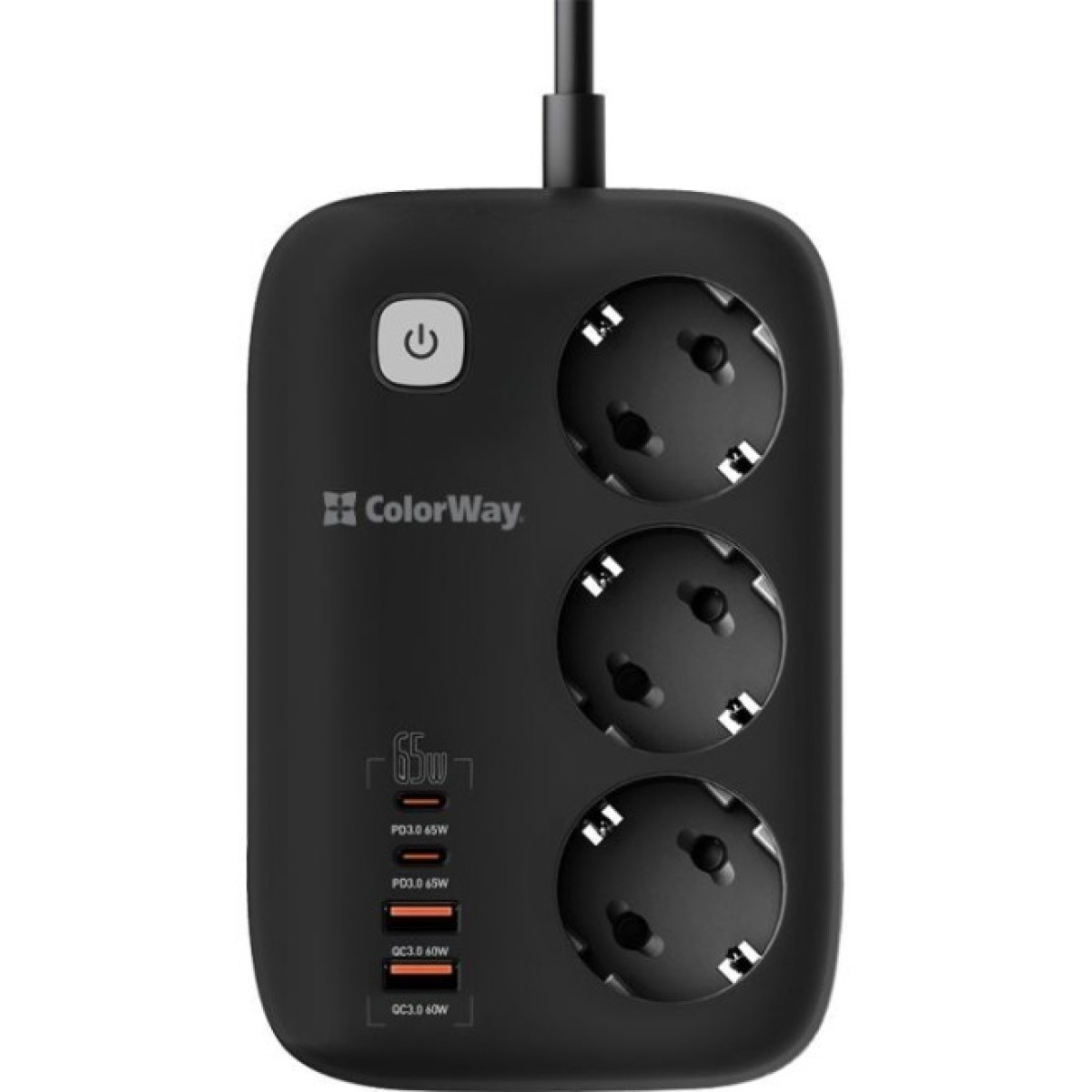 Мережевий фільтр живлення ColorWay CW-CHE34PDB 3 роз/4USB GaN3 Pro (CW-CHE34PDB) 256_256.jpg