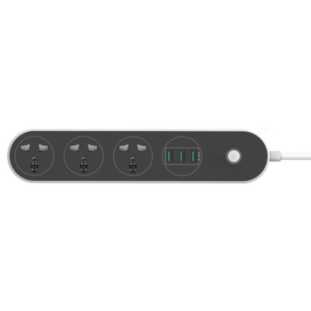 Мережевий фільтр живлення ColorWay CW-CHU33B, 3 розетки/3USB Black 1.8M (CW-CHU33B) 98_98.jpg - фото 2