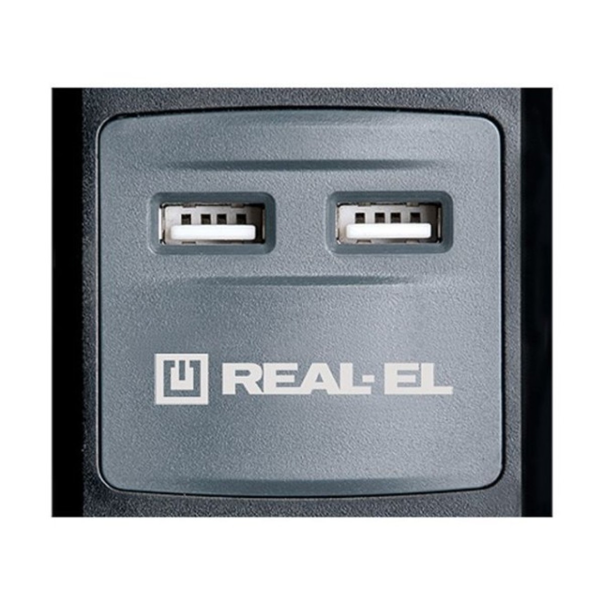 Мережевий подовжувач REAL-EL RS-3 USB CHARGE 1.8m, black (EL122500001) 98_98.jpg - фото 2