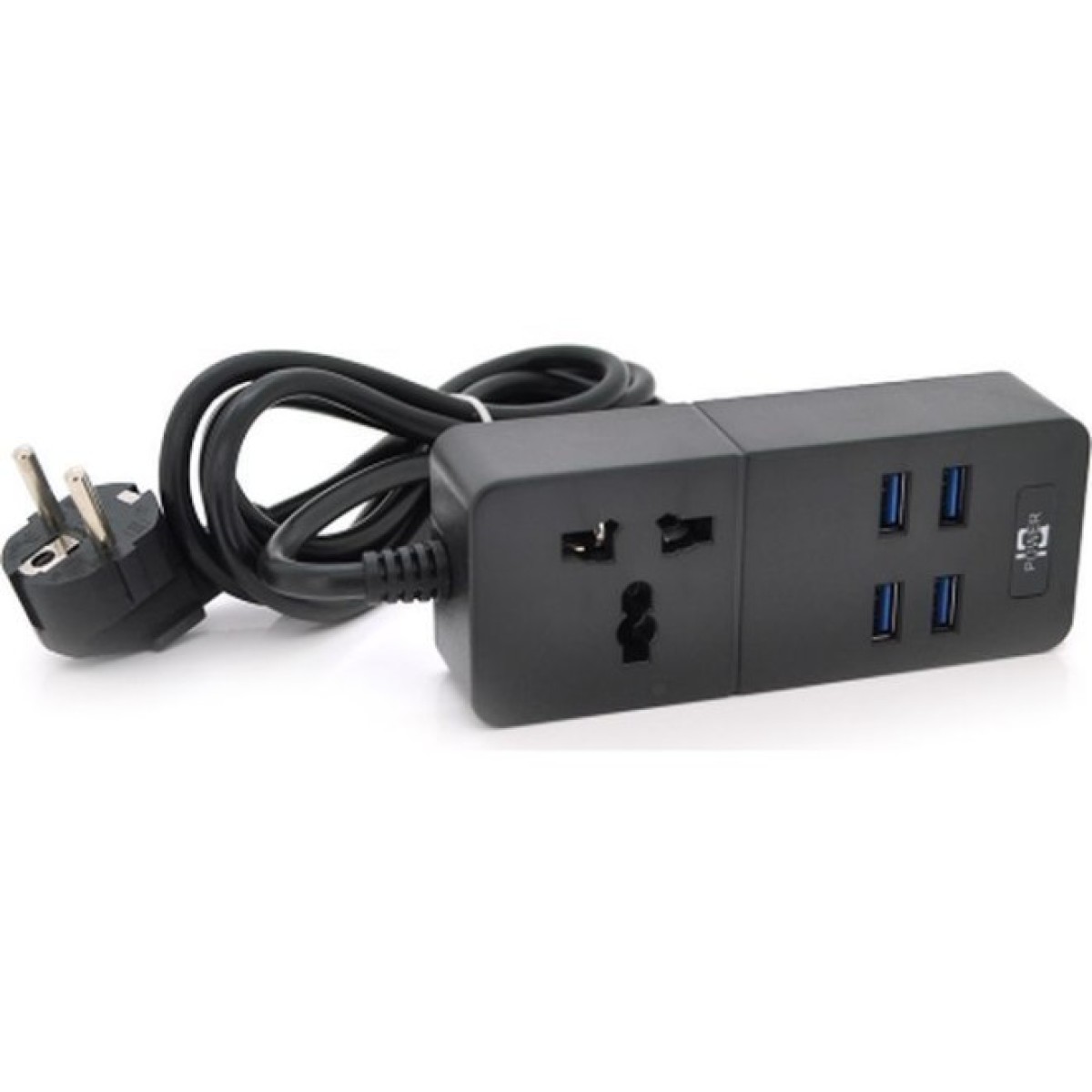 Мережевий фільтр живлення Voltronic TВ-Т05, 1роз, 4*USB Black (ТВ-Т06-Black) 256_256.jpg