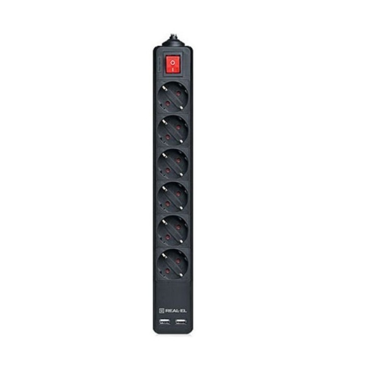 Мережевий фільтр живлення REAL-EL REAL-EL RS-6 PROTECT USB, 3m, black (EL122300017) 256_256.jpg