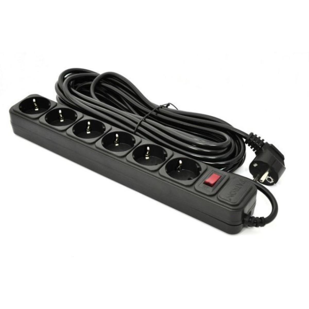 Мережевий фільтр живлення Patron 10 m3*1mm2 (SP-10610) 6 розеток BLACK (EXT-PN-SP-10610) 256_256.jpg