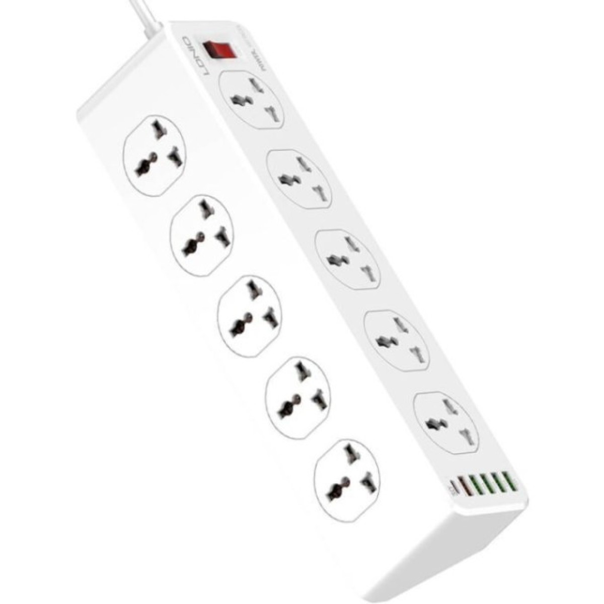 Мережевий фільтр живлення LDNIO SC10610, 5роз + 3USB (SC10610) 98_98.jpg - фото 4