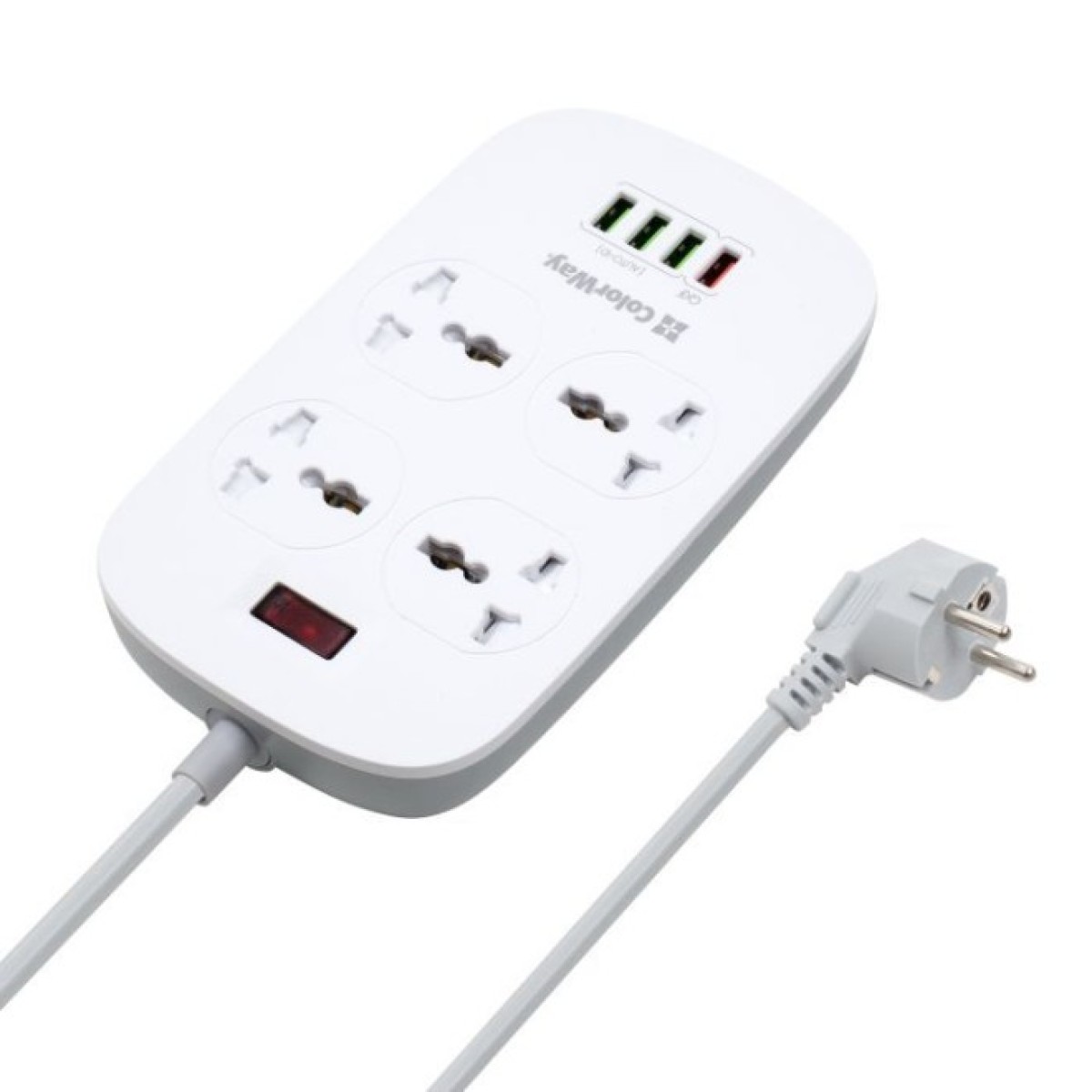 Мережевий фільтр живлення ColorWay 4 розетки/4USB White 1.8м (1QC3.0 + 3 AUTO ID) (CW-CHU44QW) 256_256.jpg